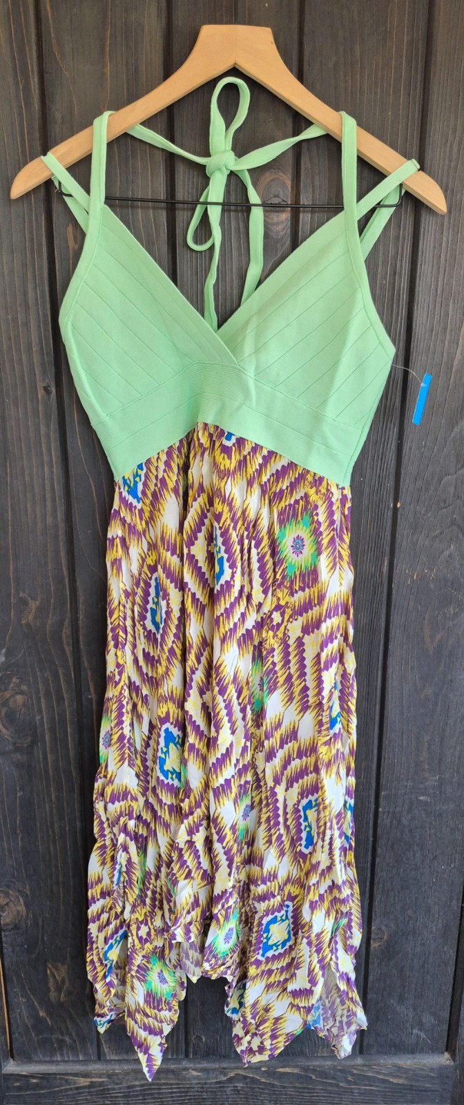 JEALOUS TOMATO Womens Halter Dress S small maxi midi boho cottage core beachy