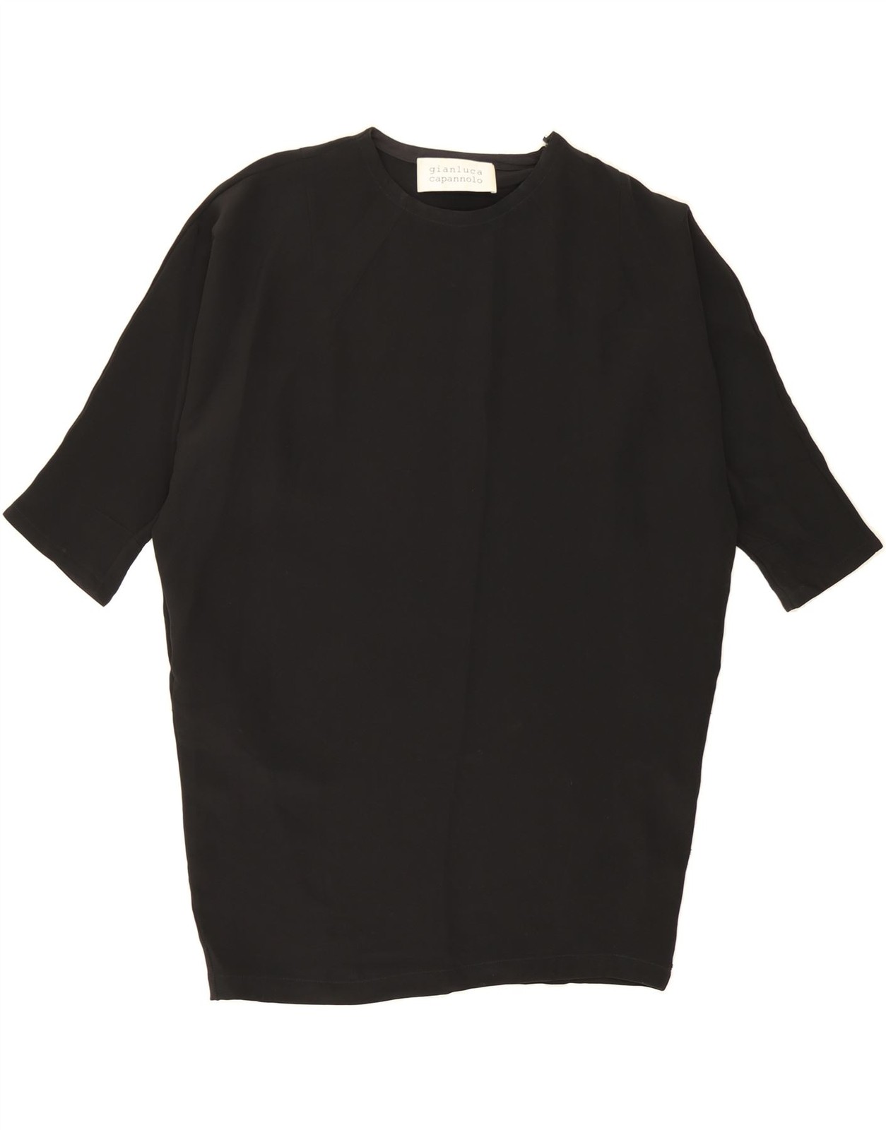 GIANLUCCA CAPANNOLO Womens Batwing Shift Dress EU 40 Medium Black Silk AP04