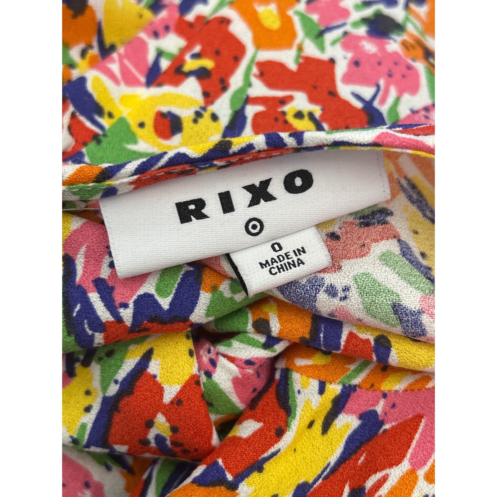 RIXO Maxi Dress Floral Painterly Dopamine Dressing Boho Chic Summer Artsy