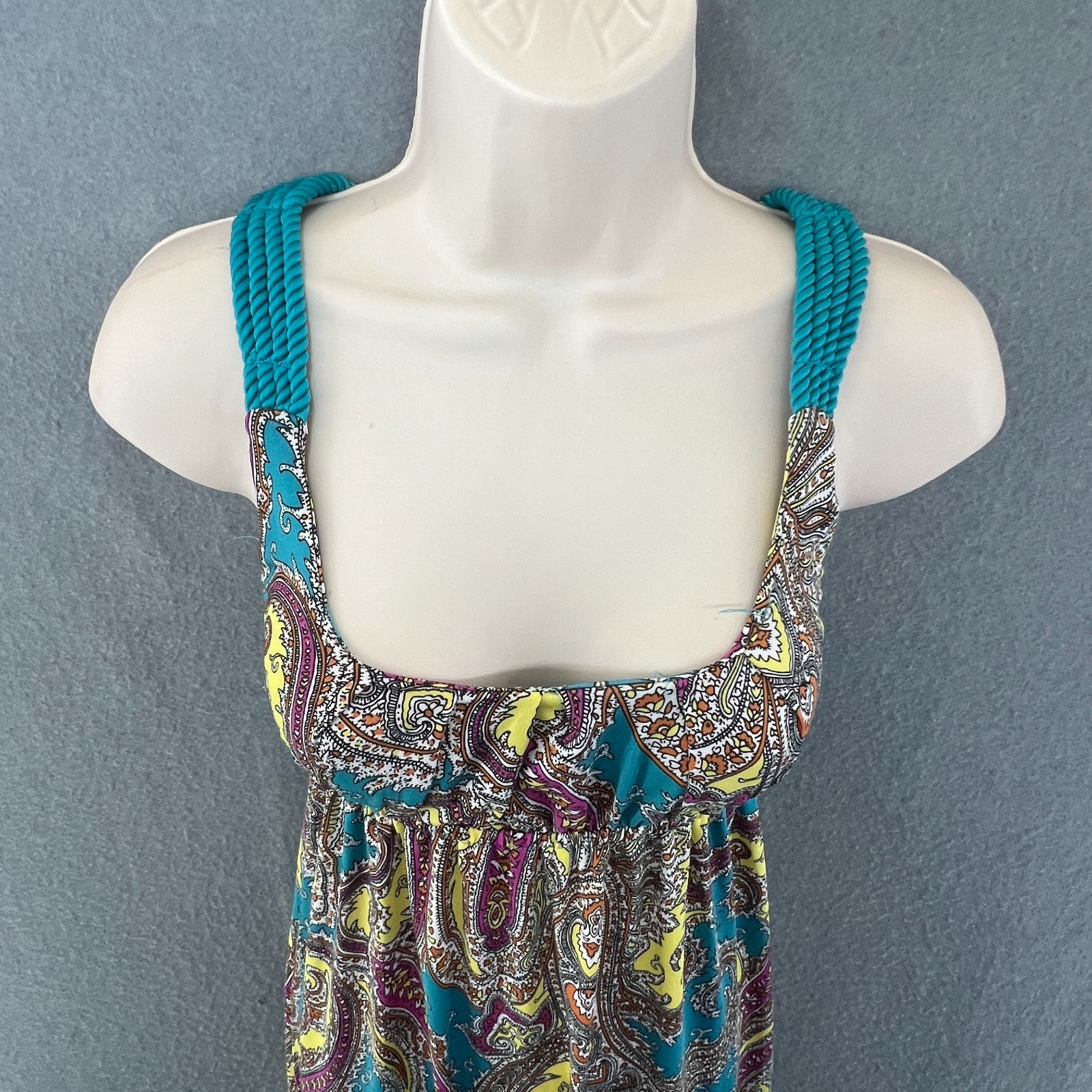 Seductions Paisley Maxi Dress Boho Festival Beach Holiday Stretch UK 8