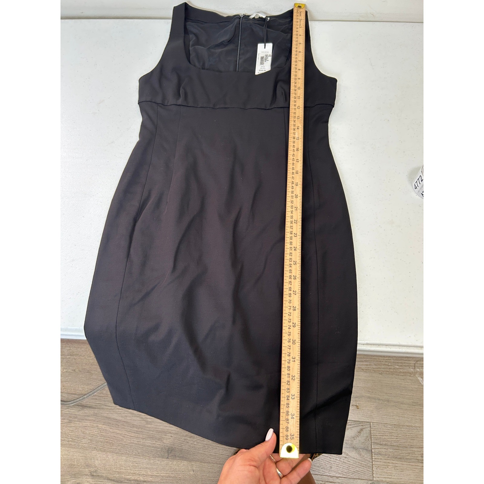 Versace Collection Black Sleeveless Square Neck Sheath Dress G34653 Size 46 NEW