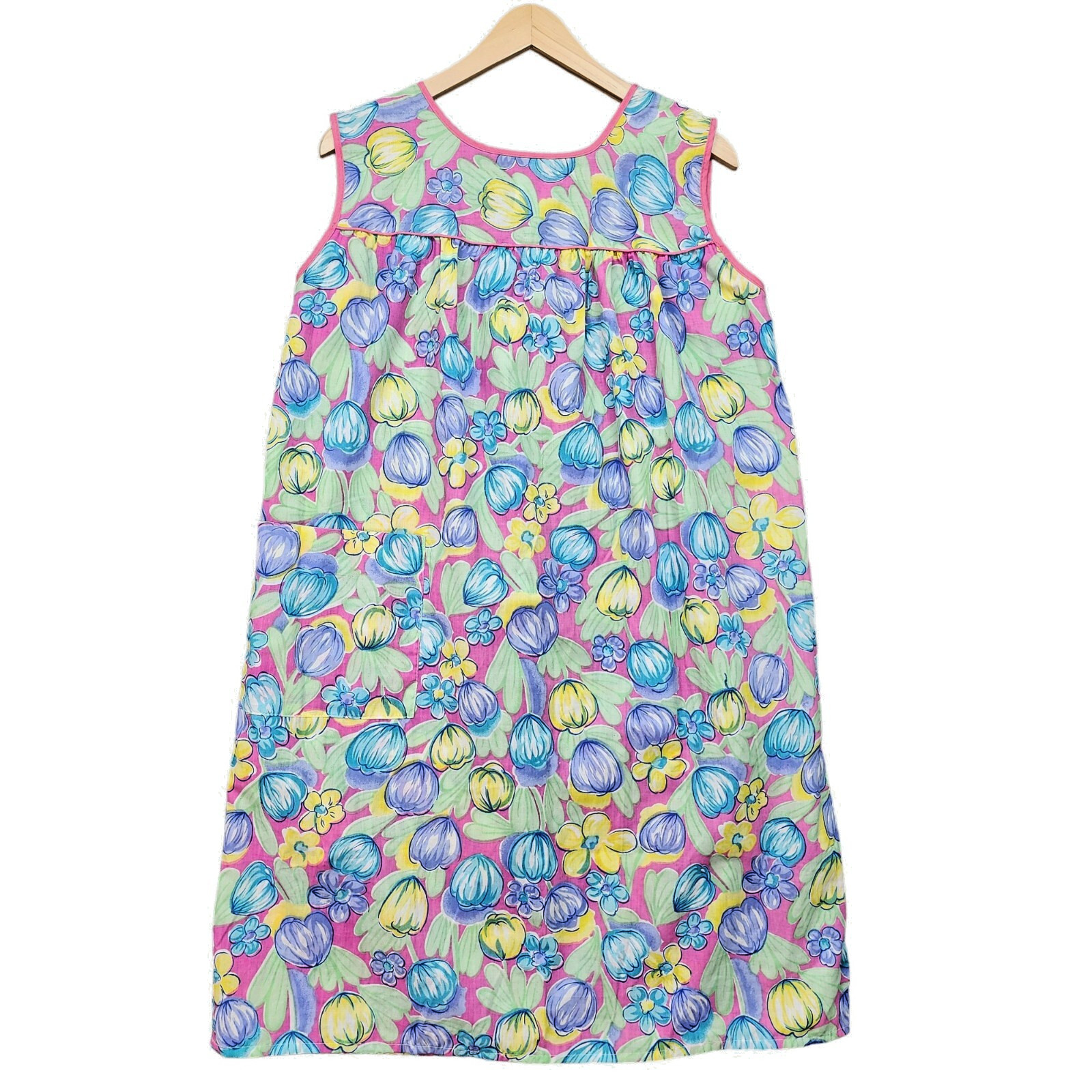 Artistic Creation Sleeveless House Dress Women’s Medium Mumu Grandma Cottagecore