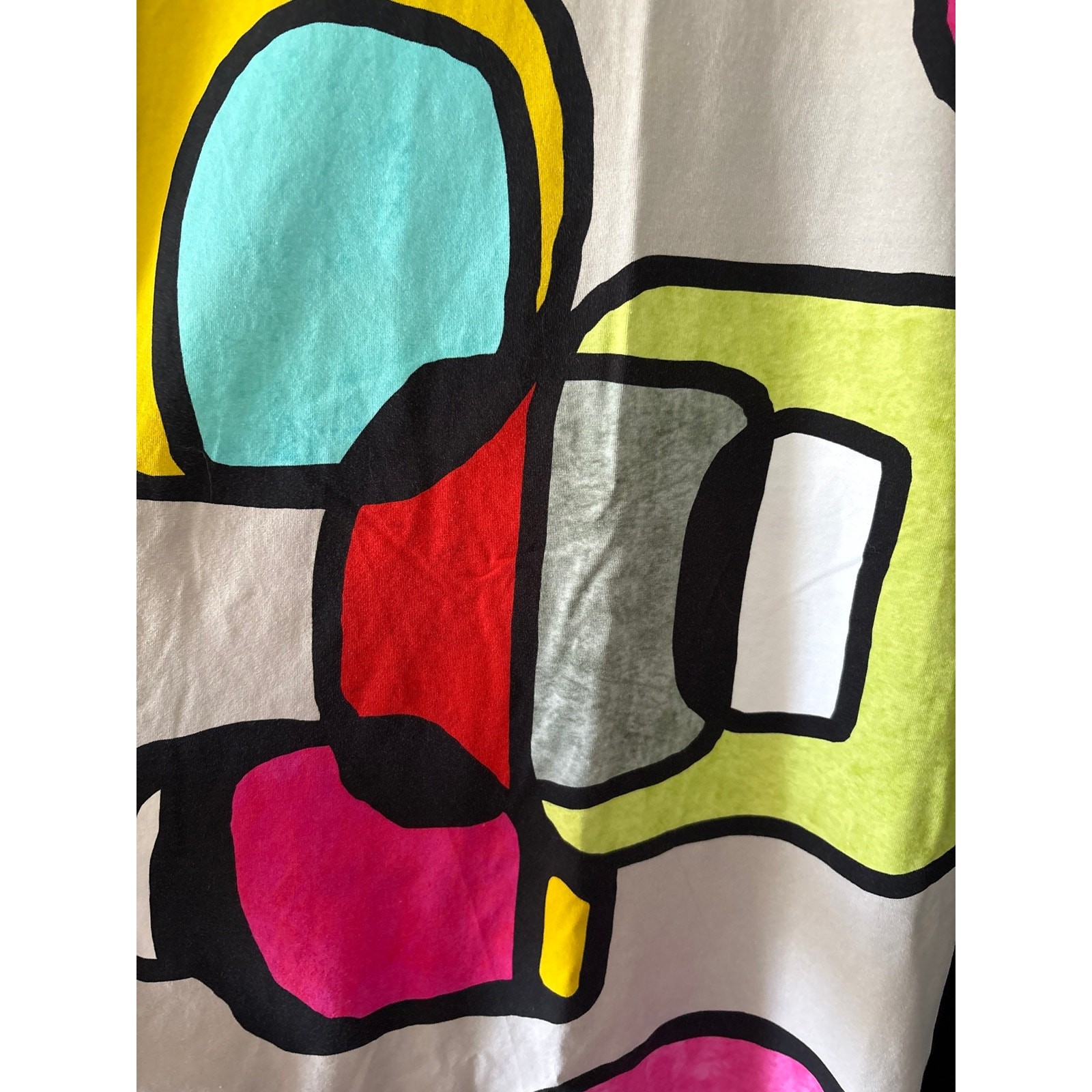 Simply Art by Dolcezza Irena Orlov Abstract Dress XL Mesh Panel Shift Pop Art