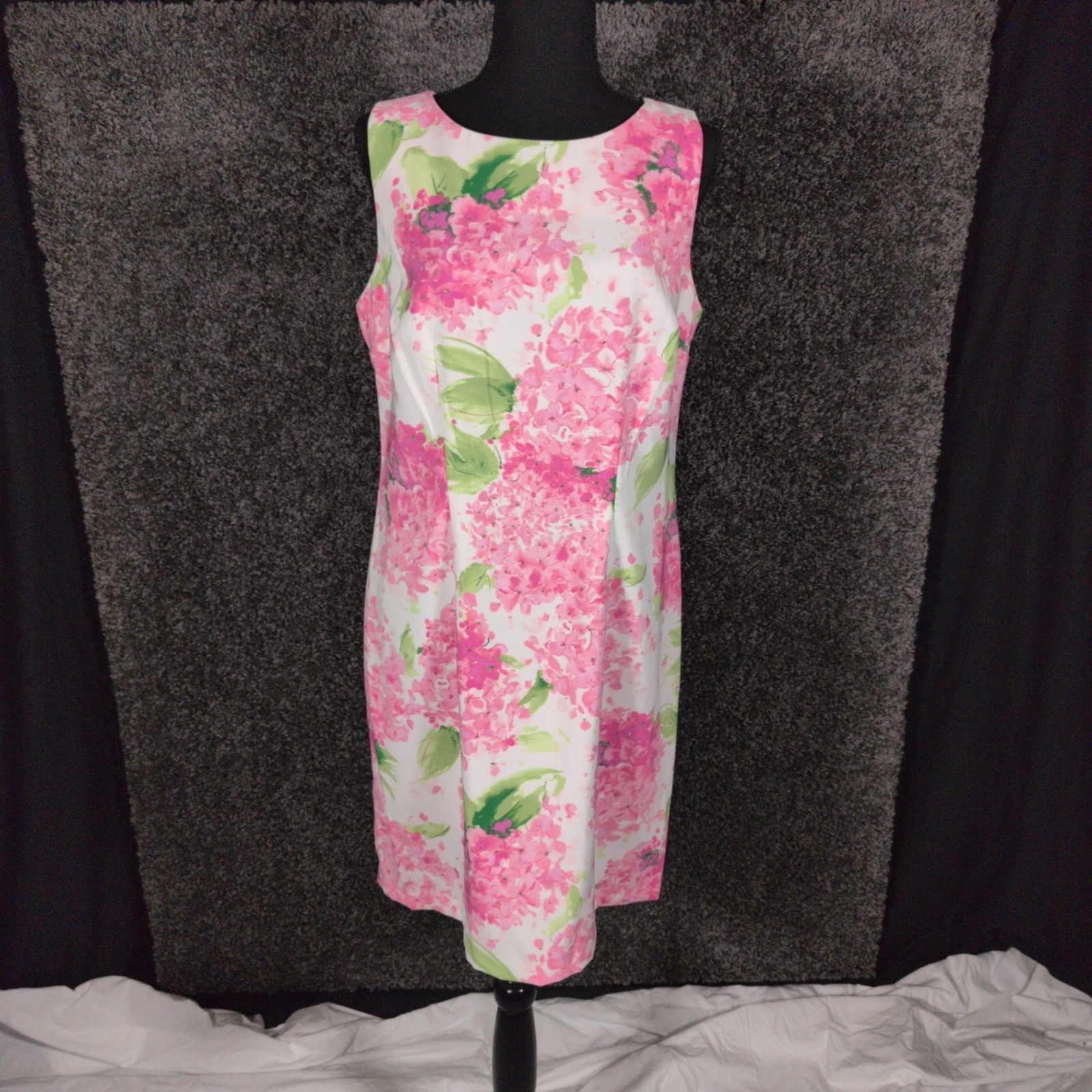 Alyx Hydrangea Floral Sleeveless Sheath Dress Women’s 10 Pink Garden Party NWT