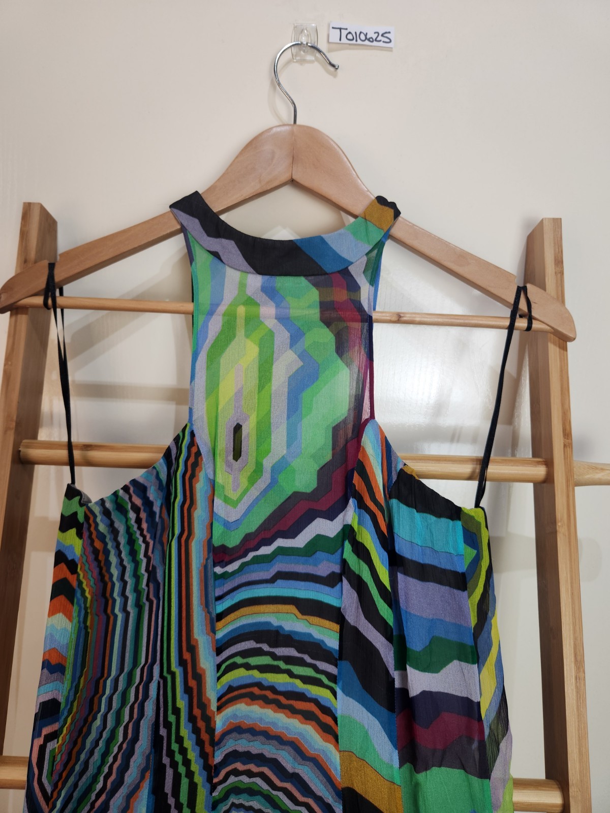 Scanlan Theodore Multicolour Sleeveless Silk Lined Maxi Dress Size 8