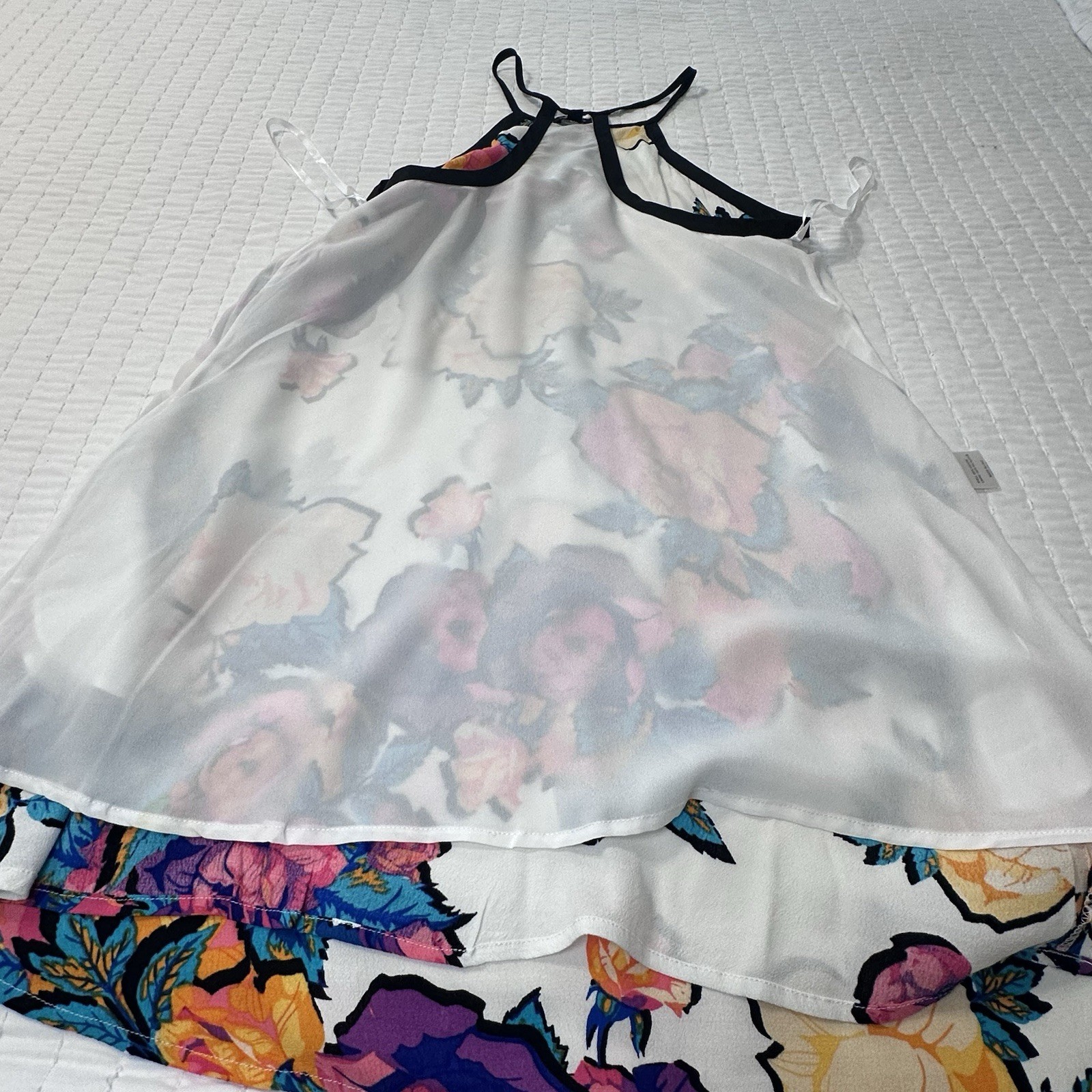 NBD By Revolve Ivory Floral Sheath Keep Up Dress with Side Pockets In Size M