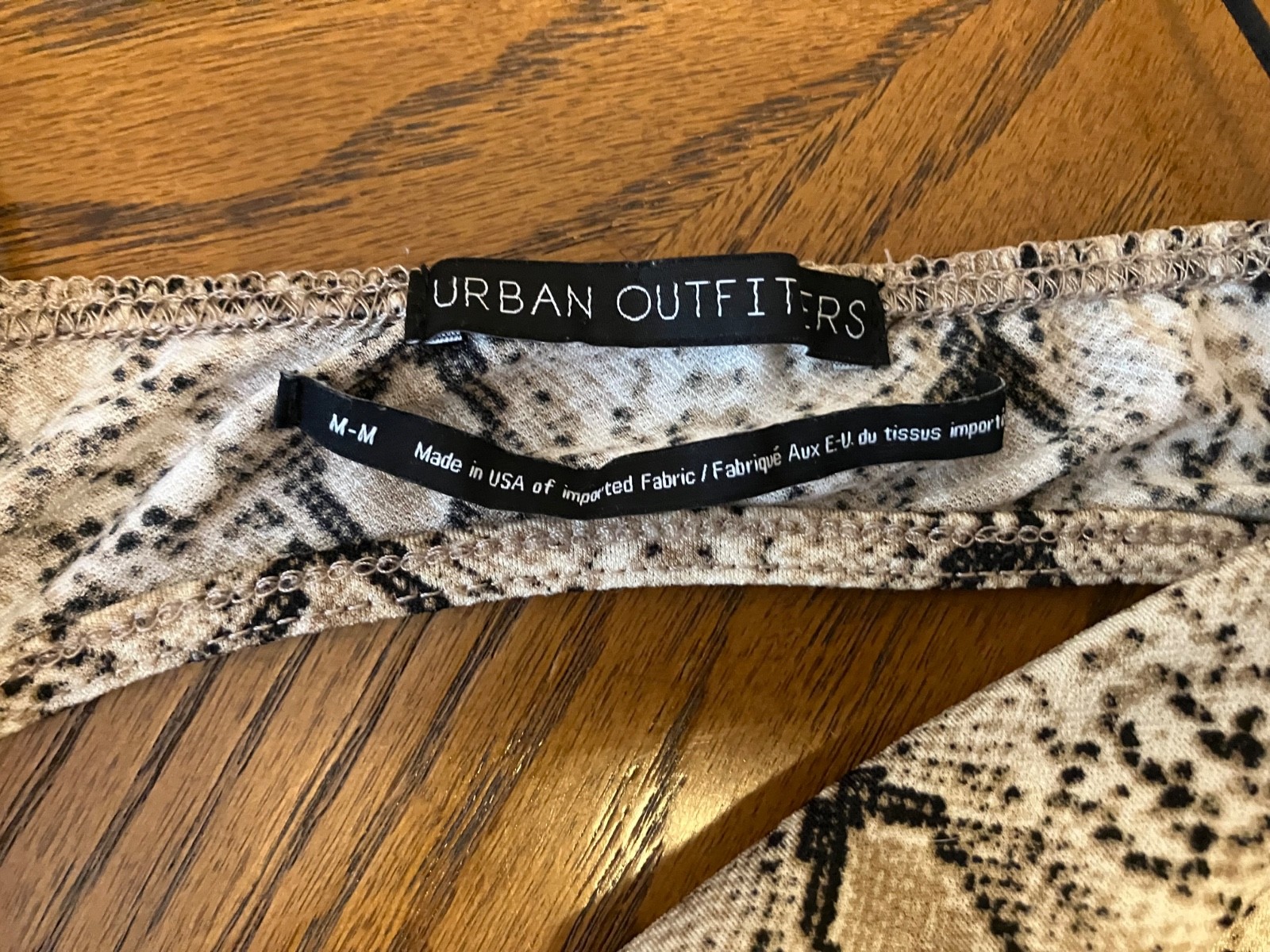 Urban Outfitters Open Back Spaghetti Strap Dress Brown Animal Print Medium