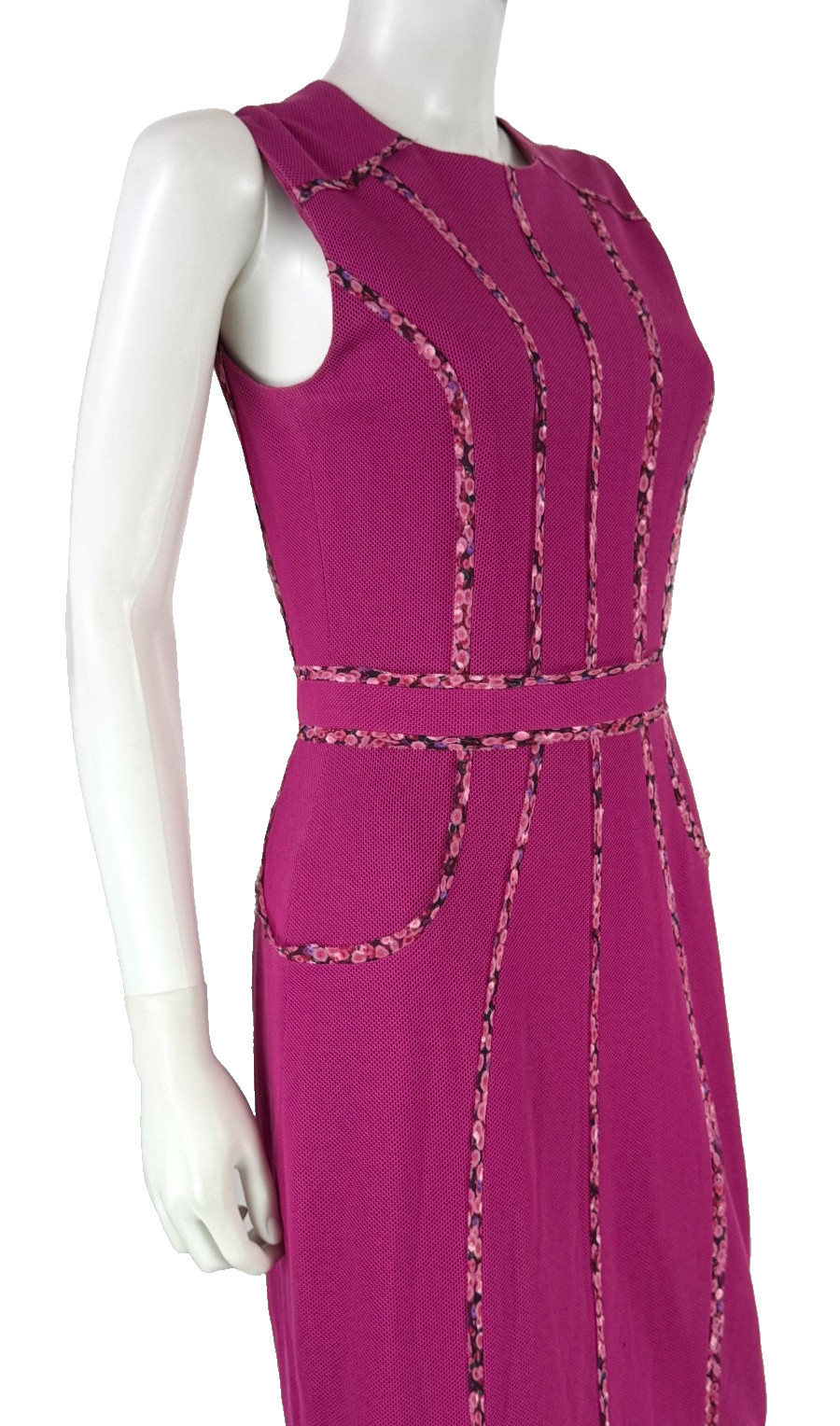 Jason Wu Auth Pink Cotton Stretch Dress 6 US 42 IT M Zip Sleeveless Silk Lined