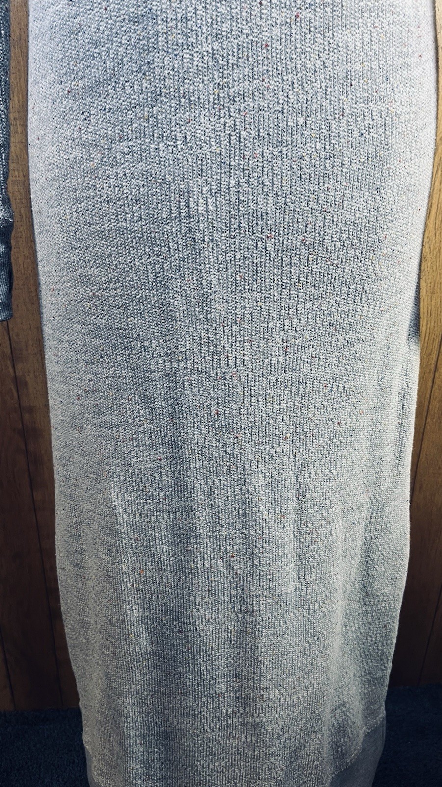 Soft Surroundings (XS) Gray Sweatshirt Dress Hooded 15” Side Slits Big Pocket