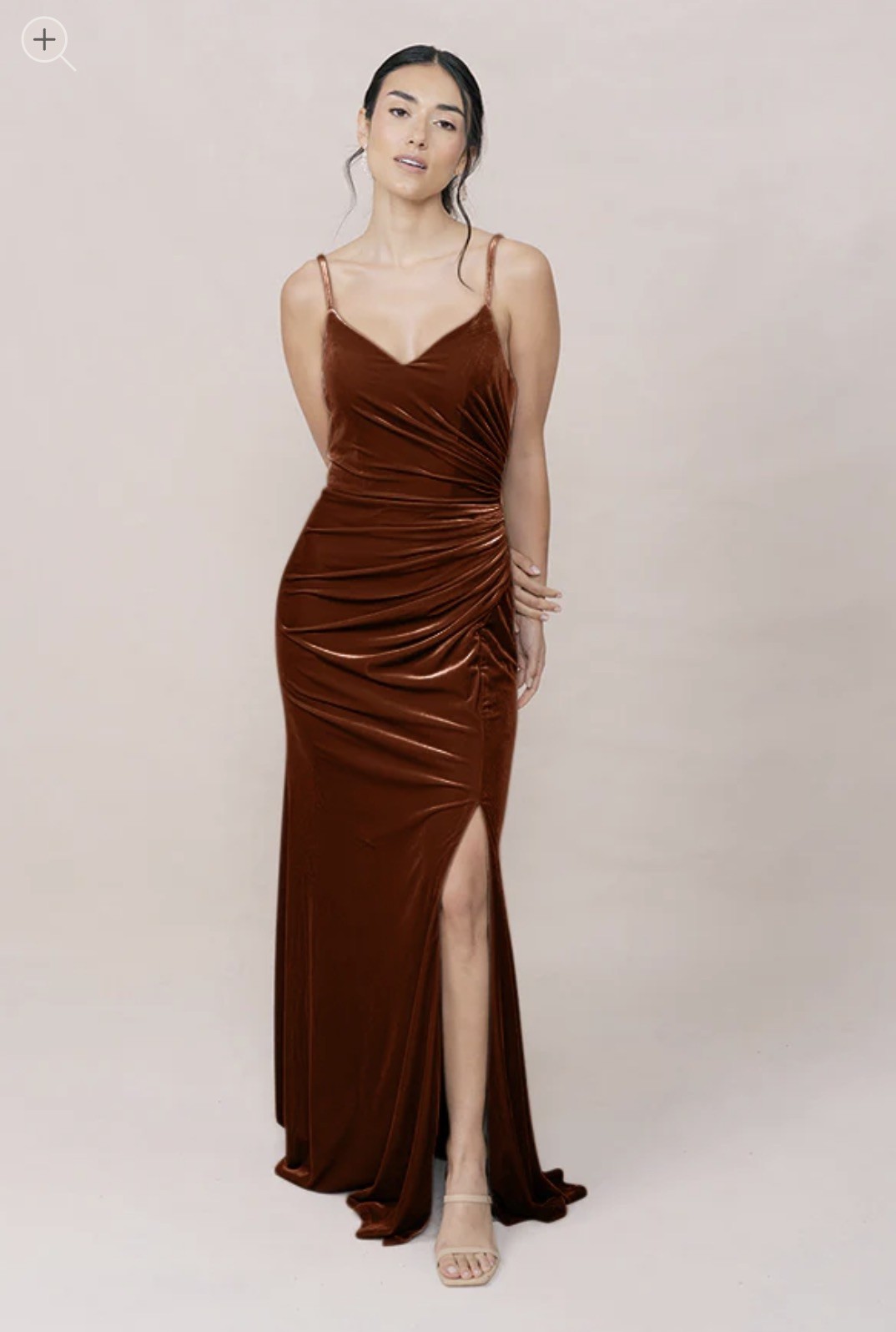 Revelry Rory Maxi Dress Size 6 Velvet In The Color Rust – Never Worn – Formal