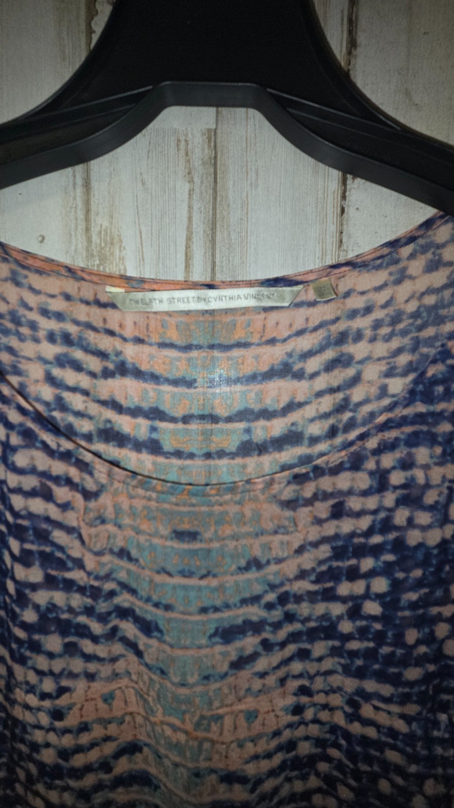 Cynthia Vincent Twelfth Street size L Snake print 100% Silk Tunic Dress Mini