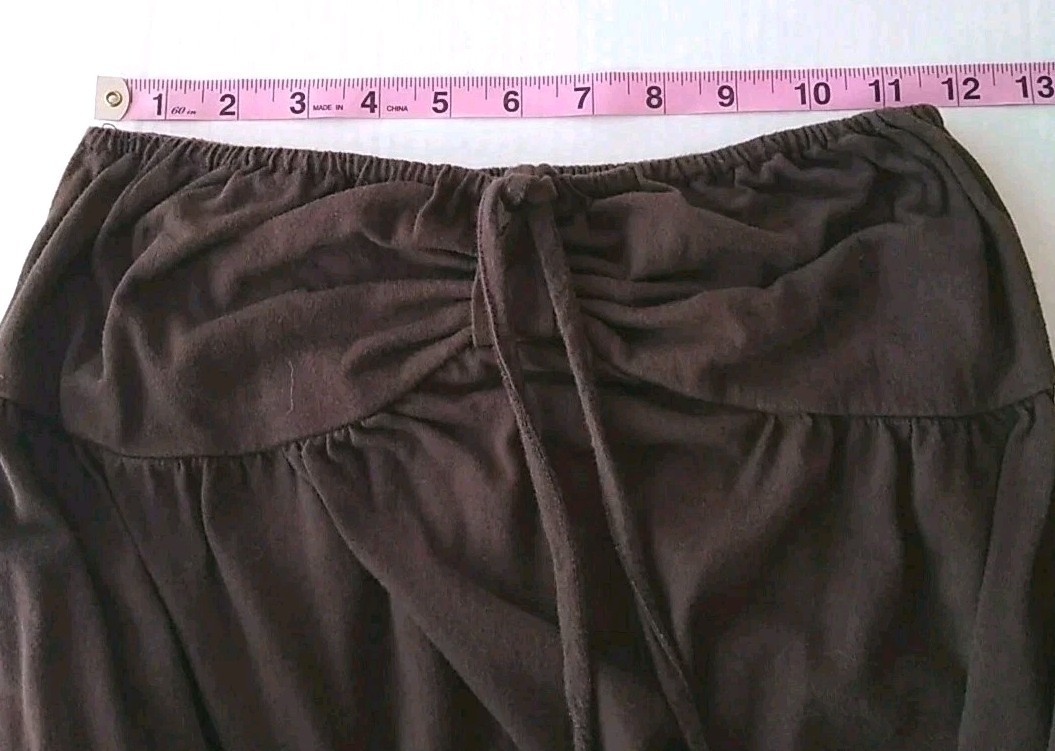Decree Sundress Womens Size Medium Halter Tie Top Maxi Dress Brown Cotton Boho