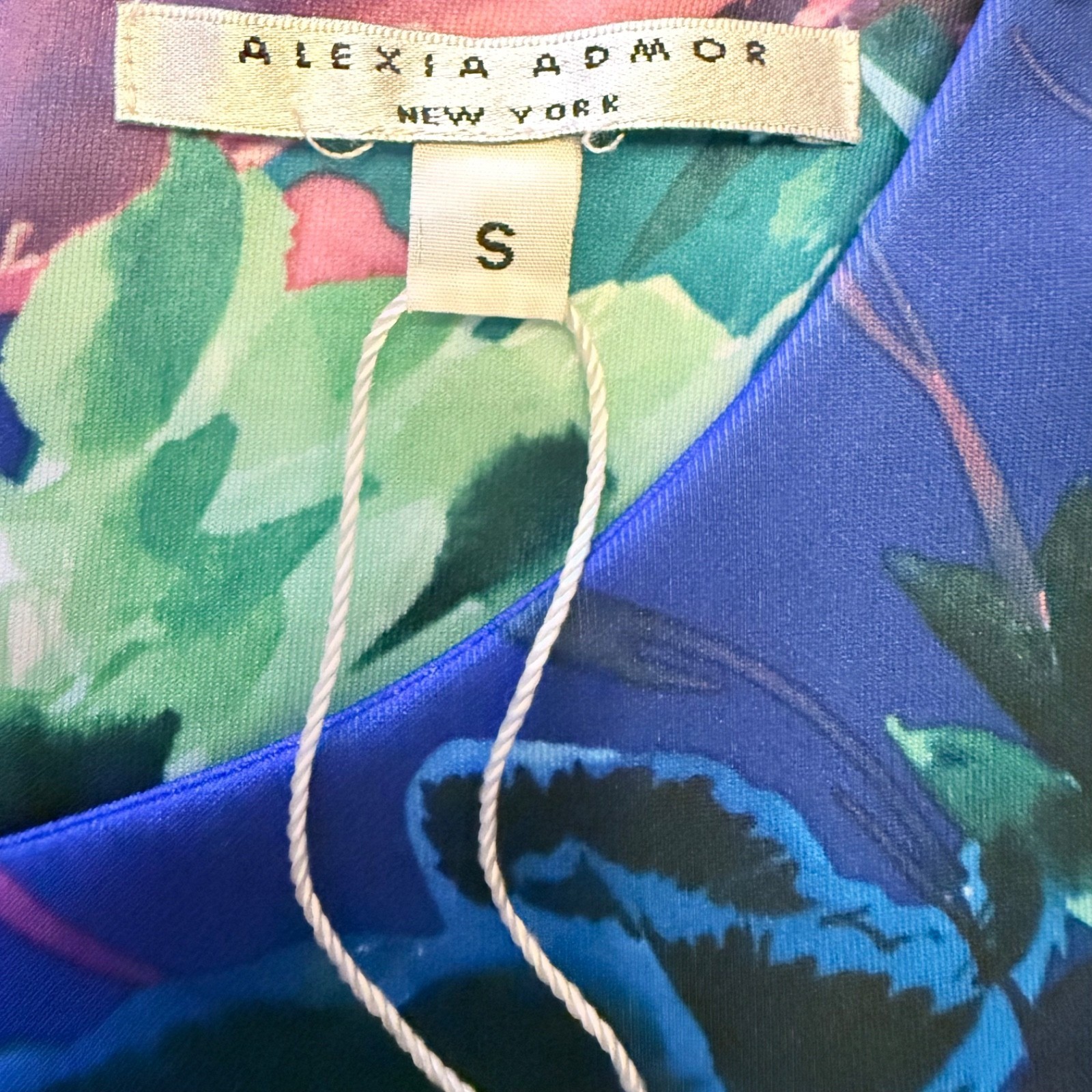 Alexia Admor Sheath Midi Dress Floral Blue Purple Womens S NWOT Cocktail