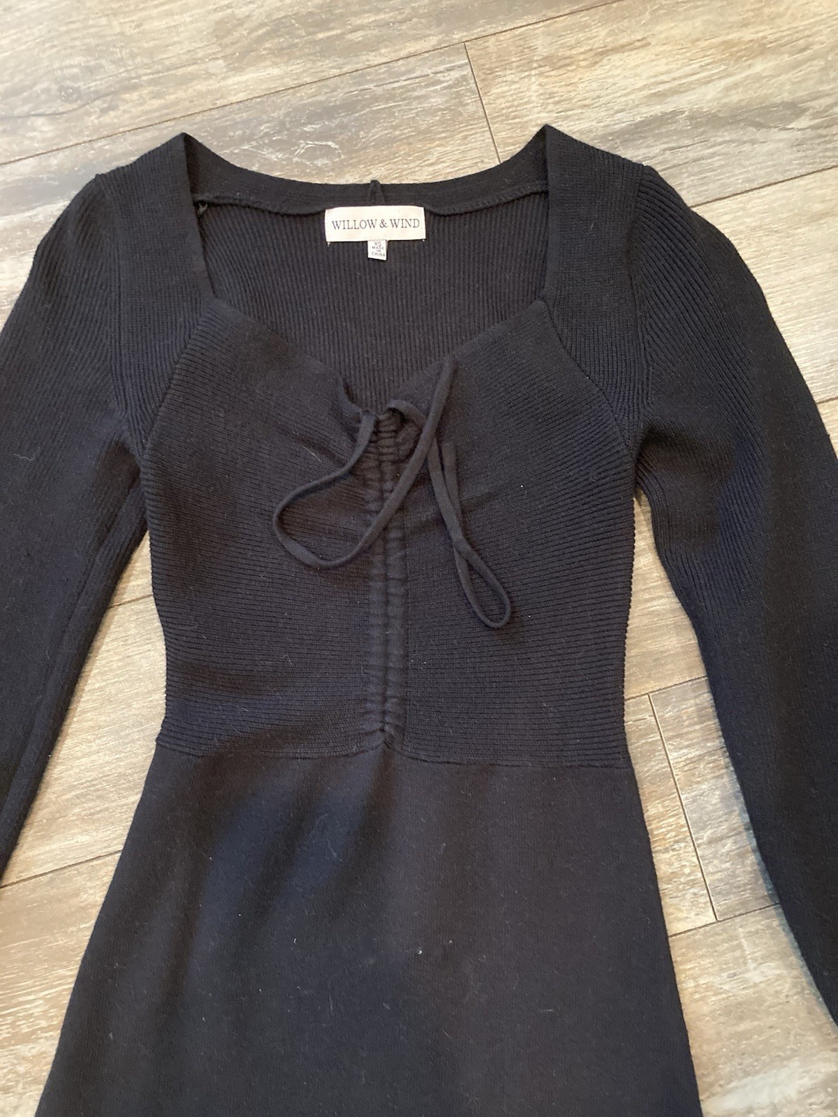 Willow And Wind Black Sweater Dress Long Sleeve X-Small New