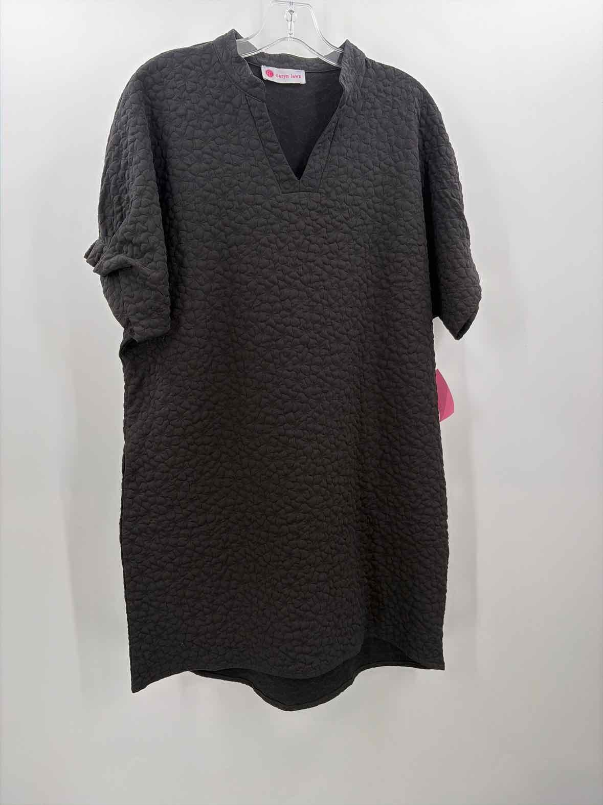 Pre-Owned Caryn Lawn Black Size One Size Short Short Sleeve Dress