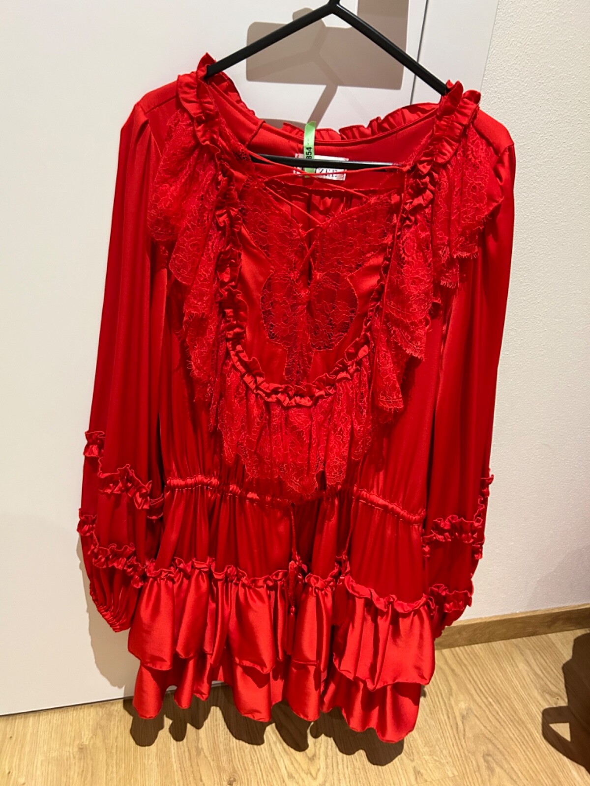 Red custom Silk dress