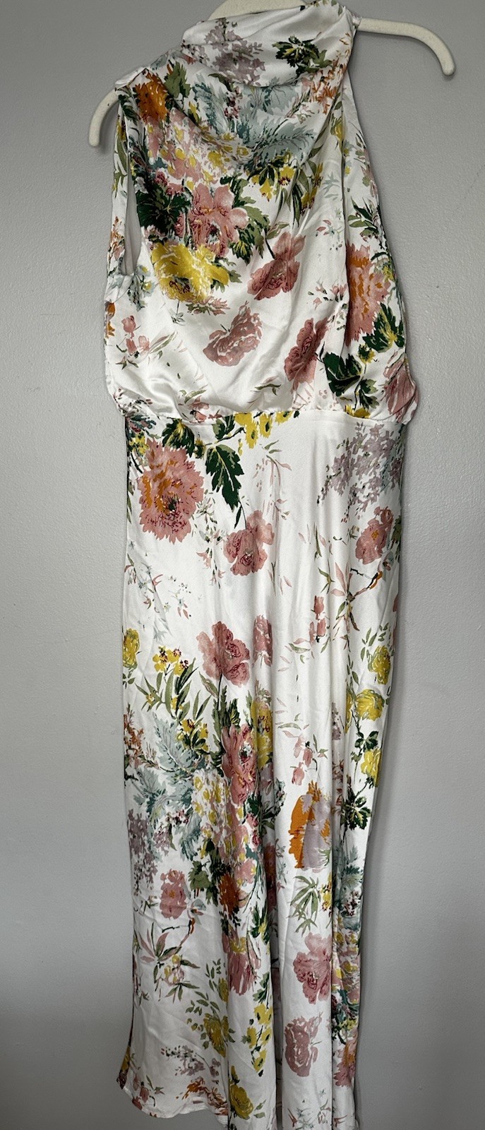 Petal and Pup Floral Satin High Neck Sleeveless Dress size L
