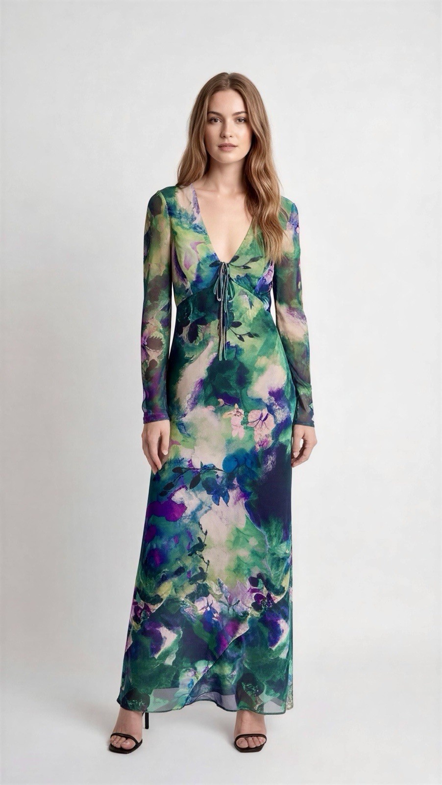 Asos Design Women’s Multicolor Florar Pullover Maxi Dress Size 10