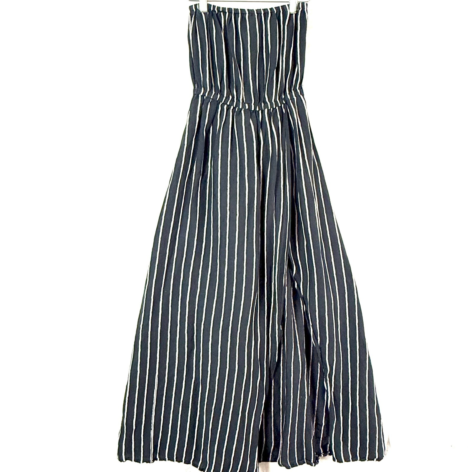 LOVE LIKE SUMMER X BILLABONG Strapless Faux Wrap Linen Blend Beach Maxi Dress S