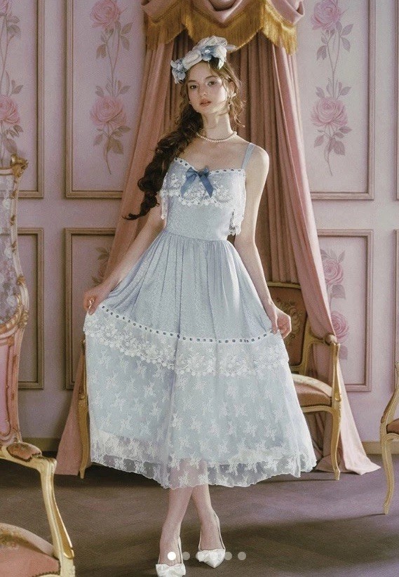 NWT Lacemade Ice Jade Flower Dress Plus Matching Corset Size Large