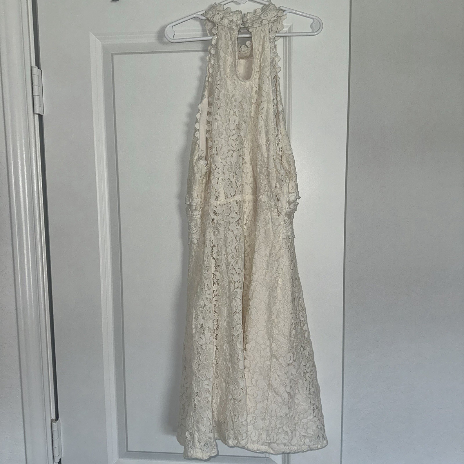 Altar’d State XS White Ivory Floral Lace Cotton Blend Vintage Cocktail Dress