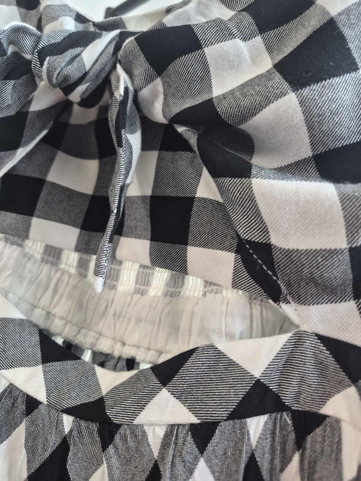 Bardot Black & White Gingham Cutout Midi Dress – 100% Viscose & Cotton Lined – L