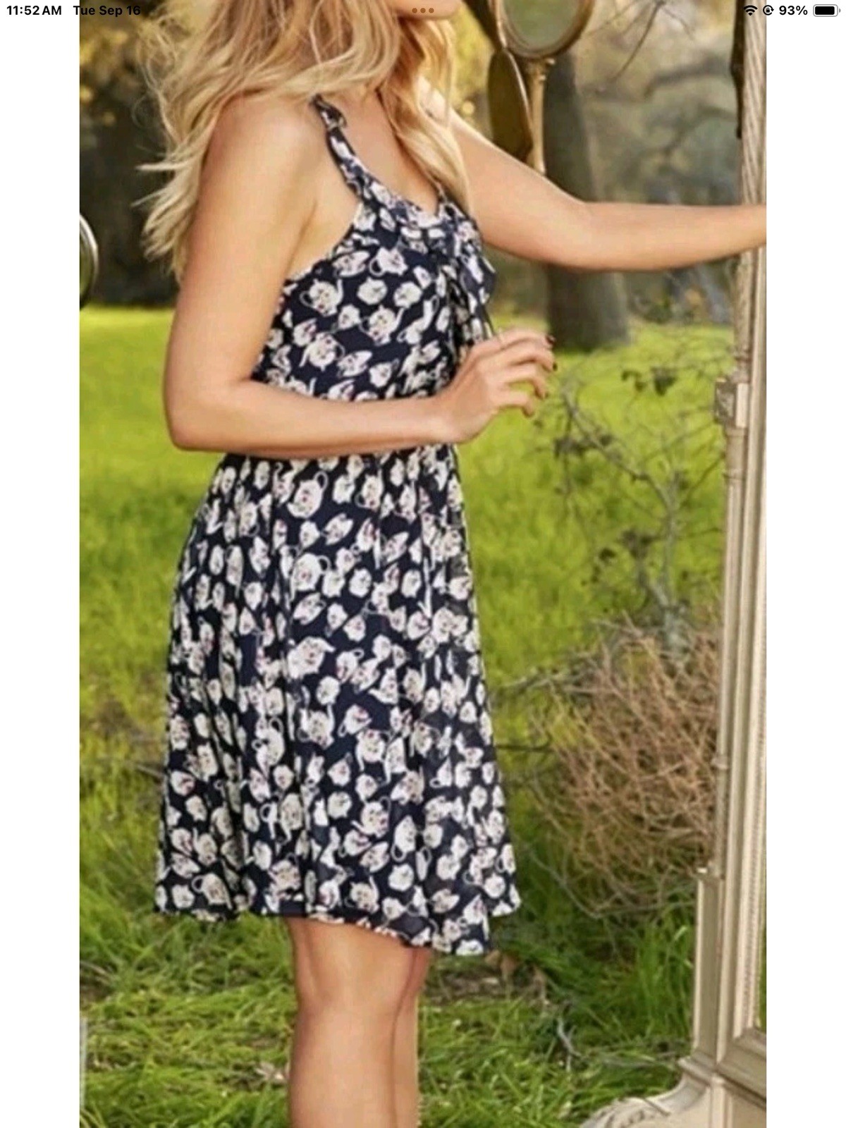 Disney Lauren Conrad Dress Sz S Alice In Wonderland Dancing Tea Pots Fairycore