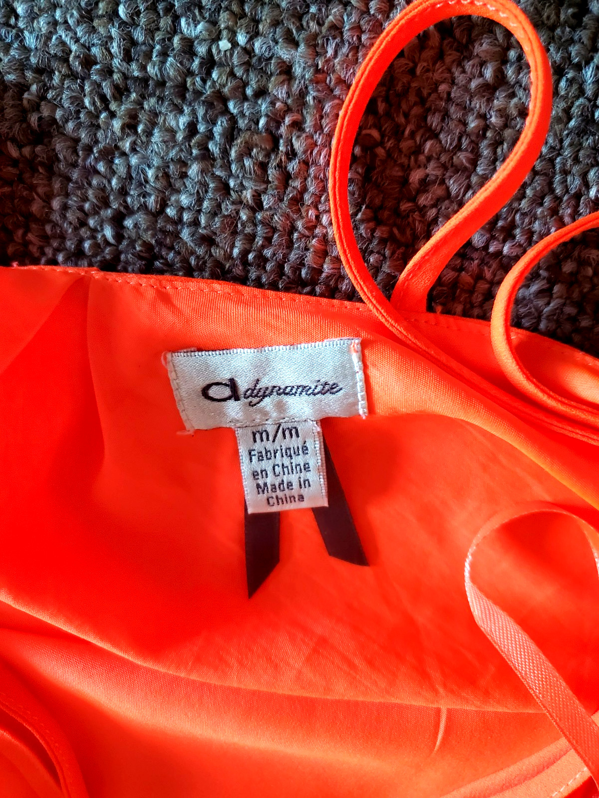 SUNDRESS BY DYNAMITE SIZE M ORANGE LINED PARTY SUMMER LIGHTWEIGHT