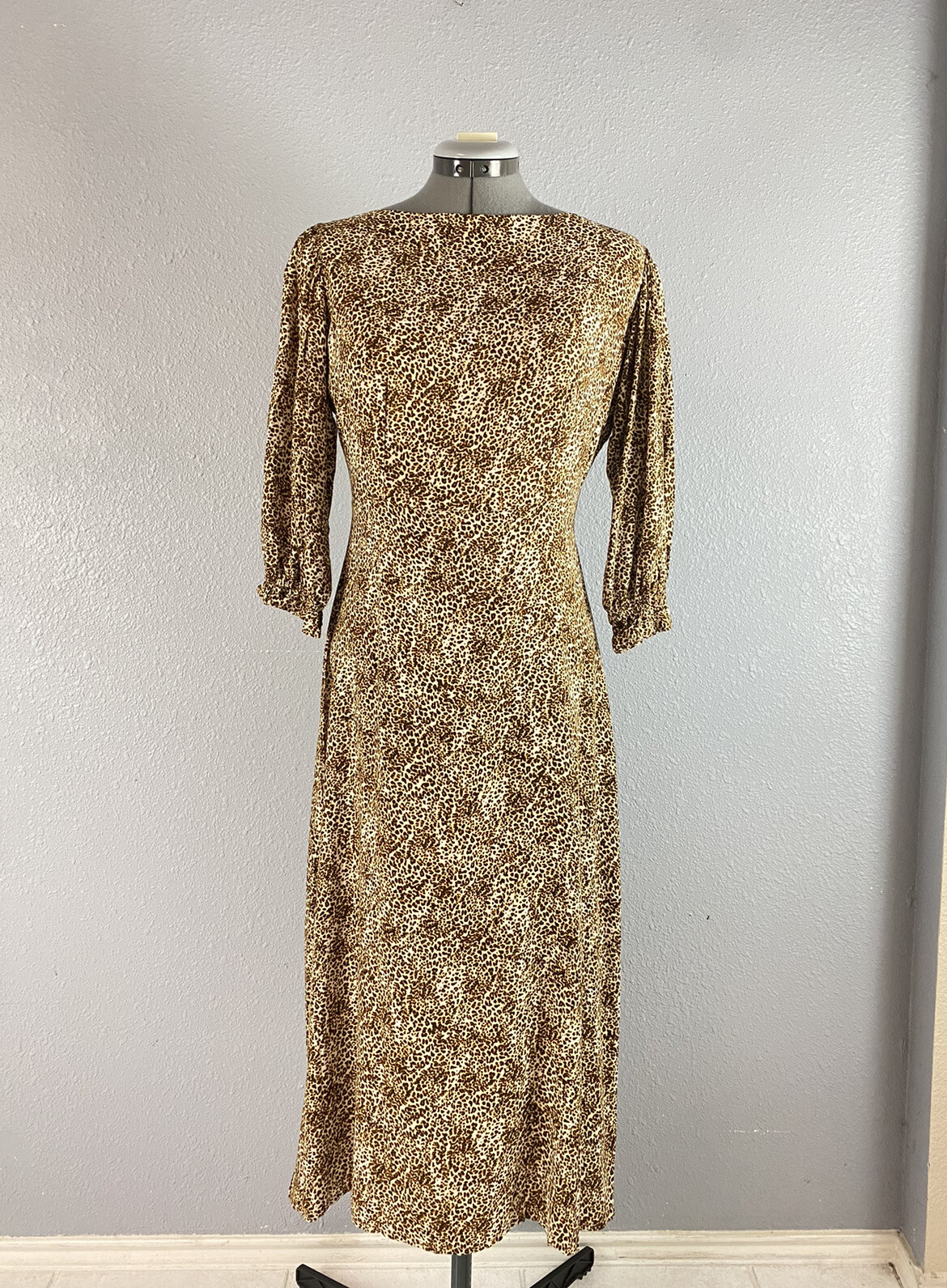 FAITHFULL THE BRAND Women’s Size S MIDI Charlie Clement Leopard Midi Dress NWT