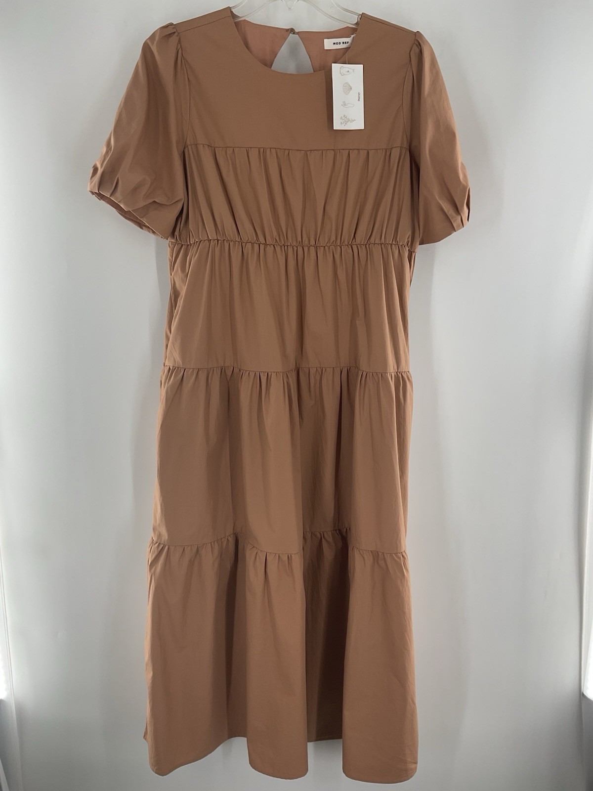 Mod Ref Dress Women’s Medium Brown NWT Maxi A Line 138