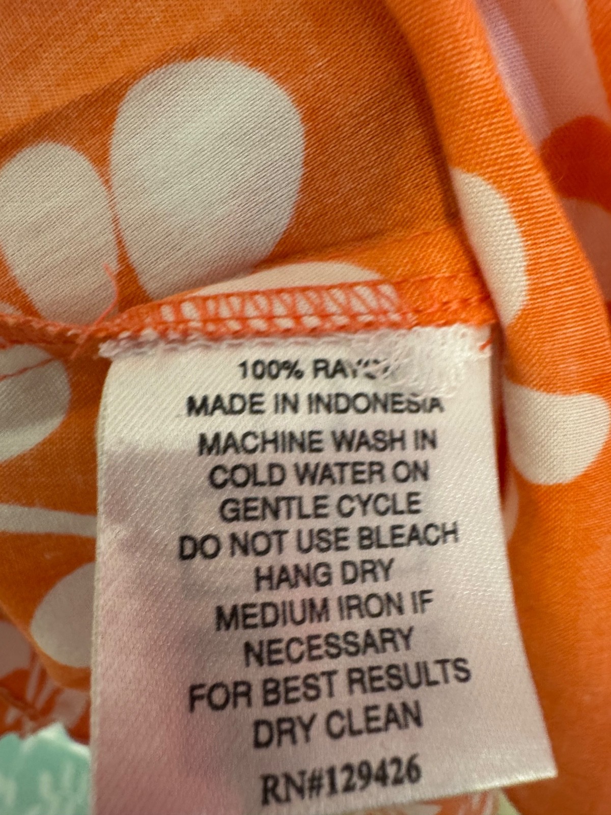 Escapada Orange and white print dress size L new with tage