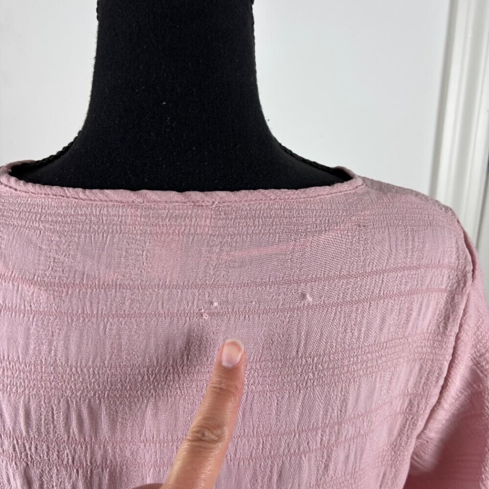 Nordstrom Rack Pink Textured Wrap Style Babydoll Dress Women’s Size Small New