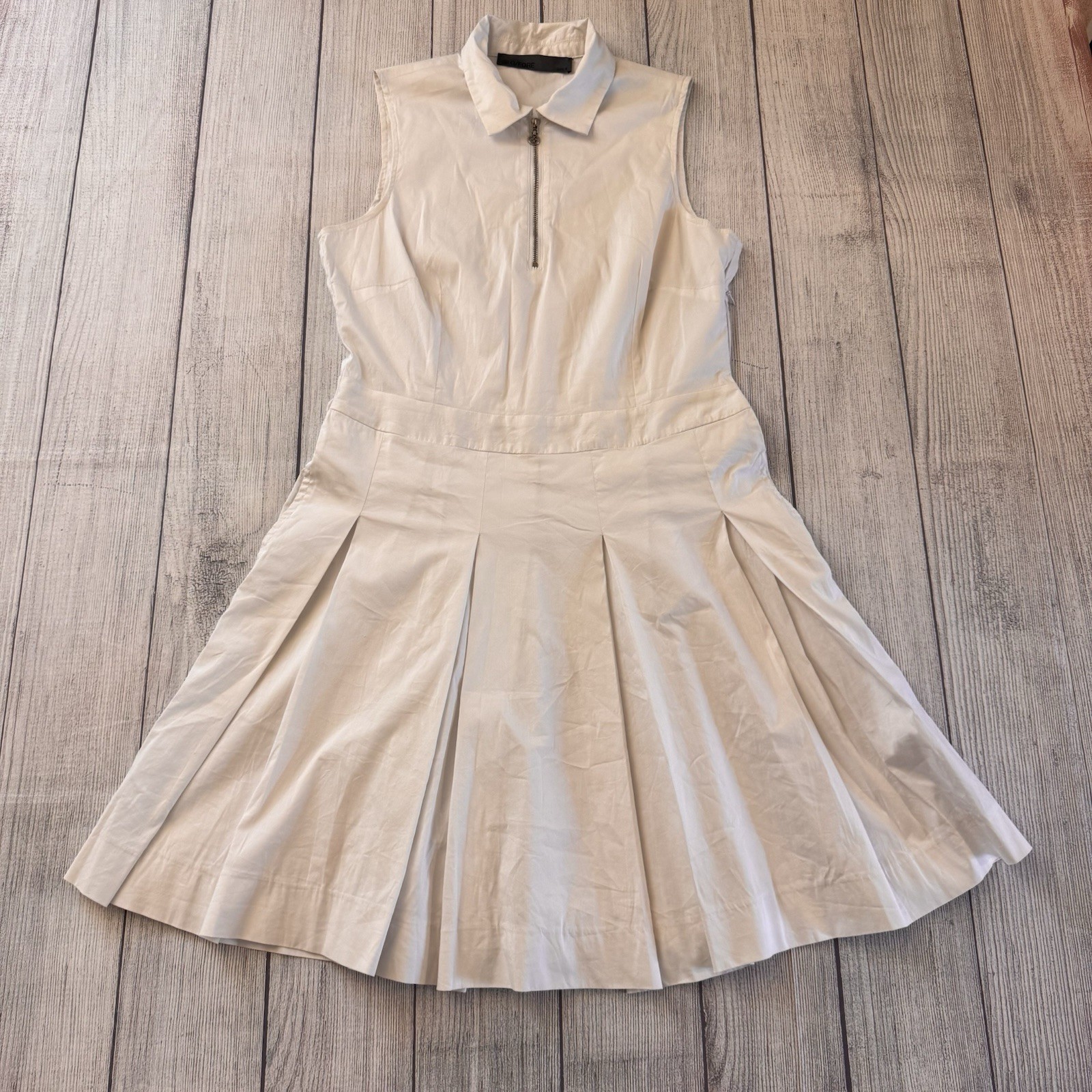 G/FORE Sleeveless Pleated Golf Dress White Women’s Size 4 Collared Zip