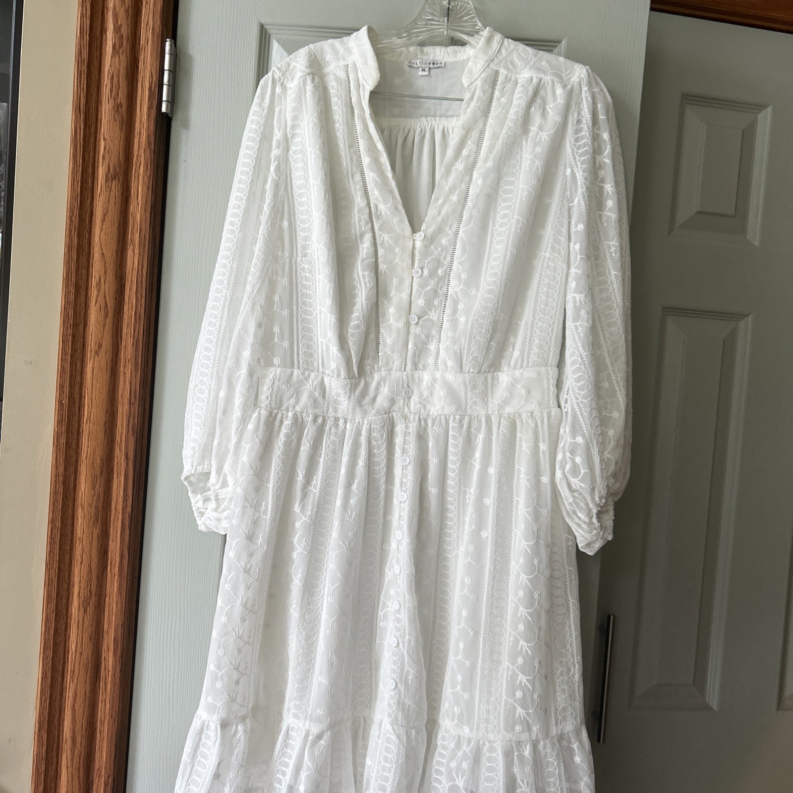 Baltic Born Amelia Mini Dress White Lace Gauze Boho Bridal Romantic XL NEW