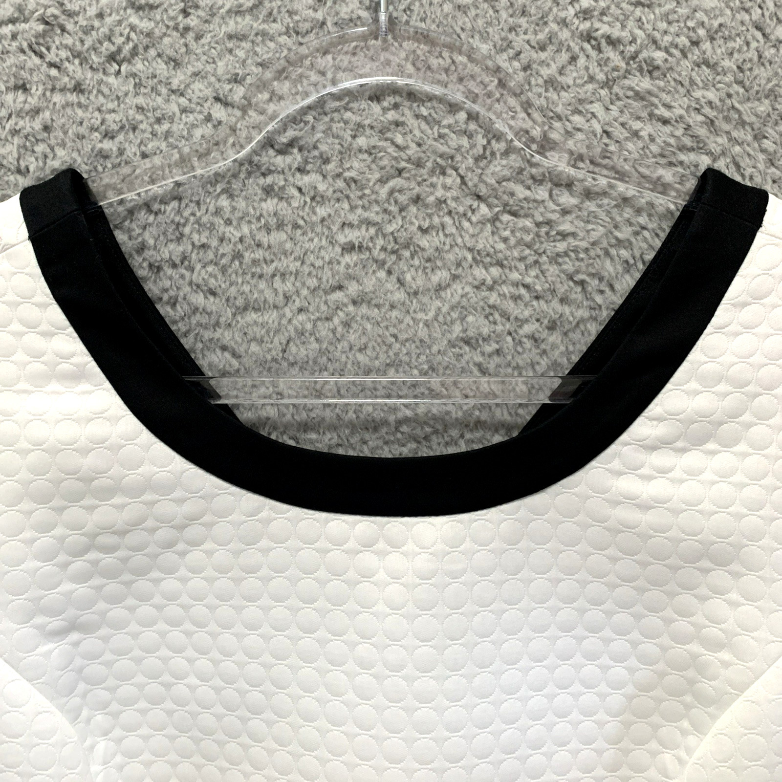 Jones New York White Quilted Sheath Dress Classic Sleeveless Lined Zip, 16 NWT!