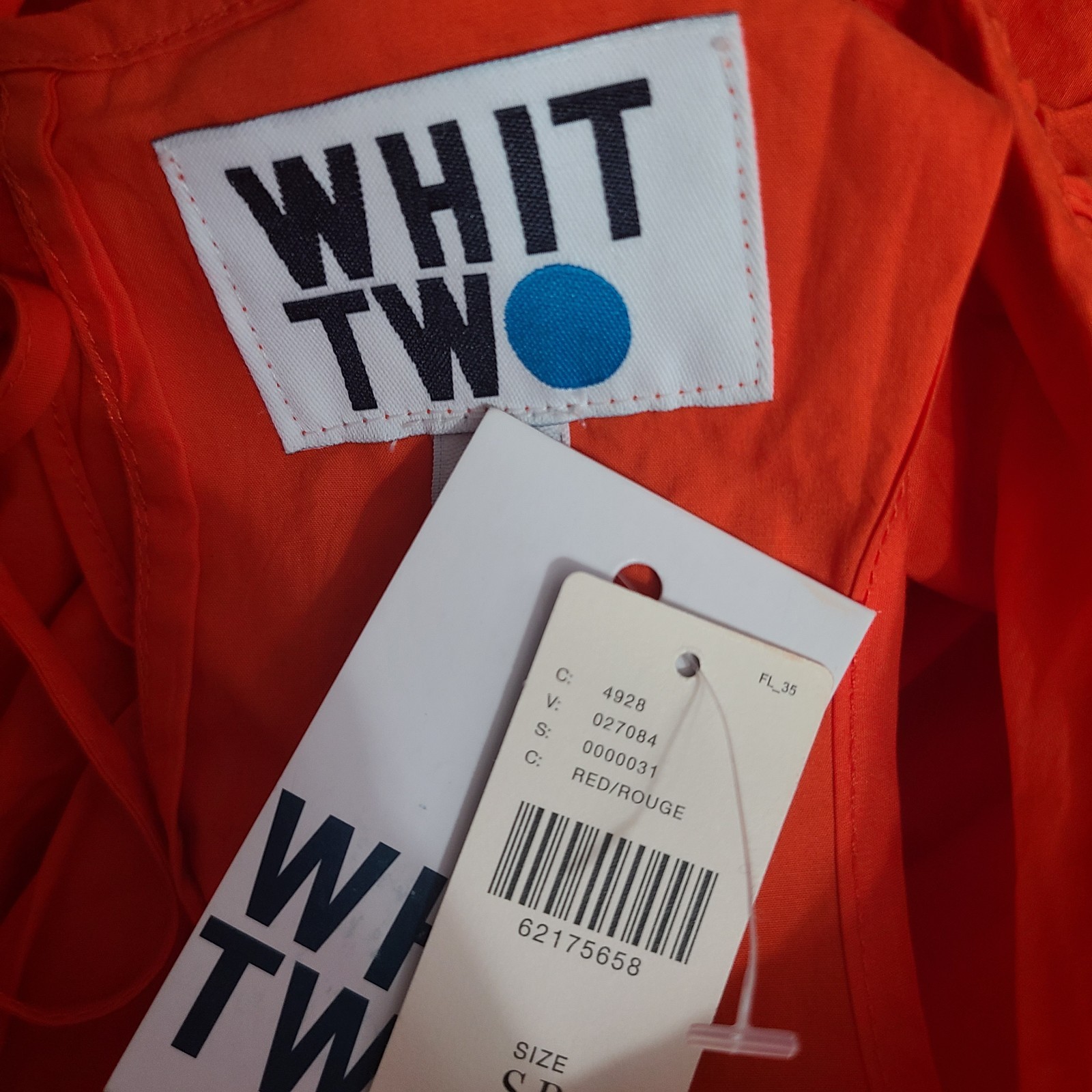 Whit Two Anthropologie Sz SP Red Cotton Flouncy Ruffle Tiered Loose Maxi Dress