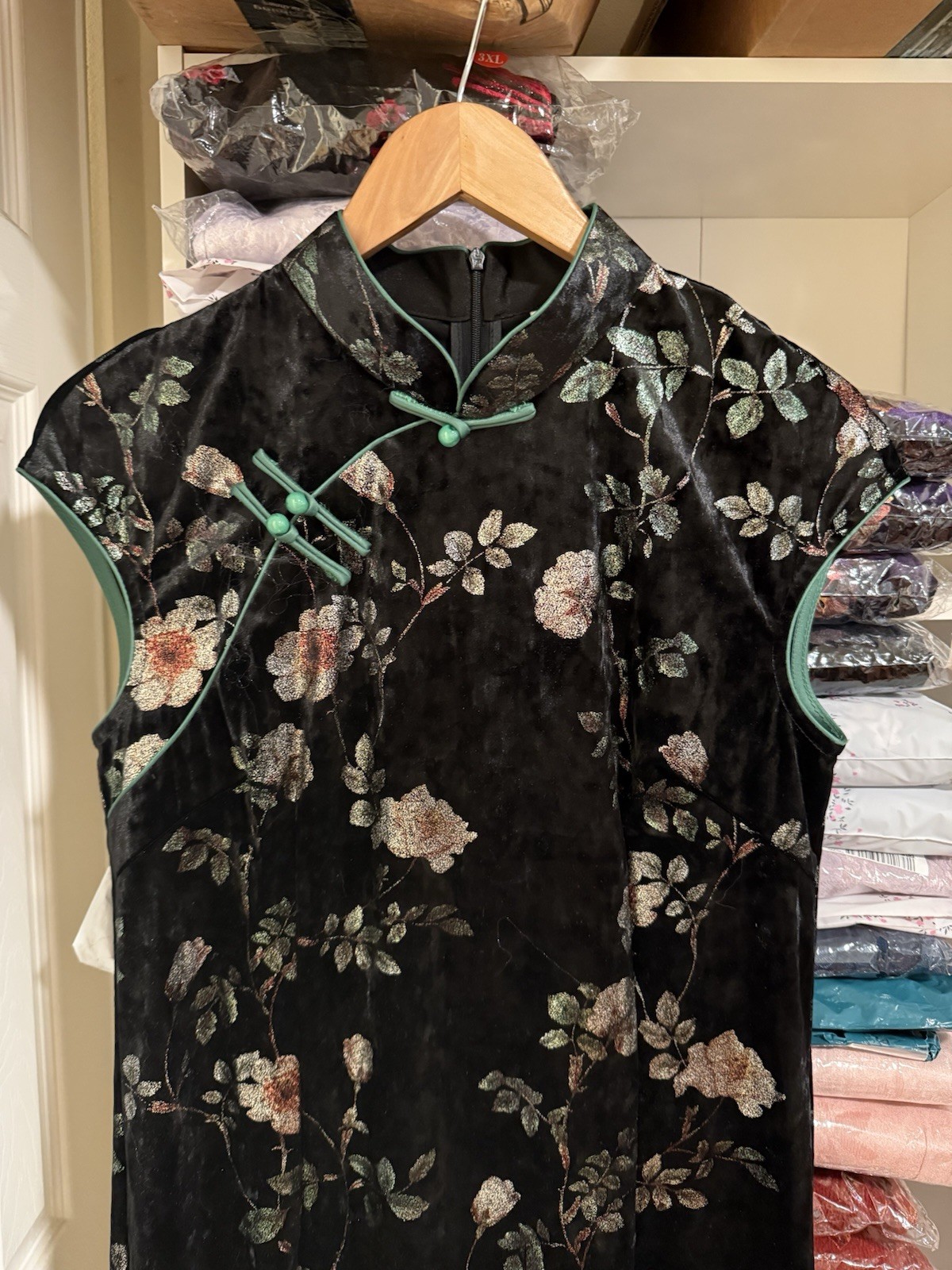 A35 2026 New Chinese Style Cheongsam Dress Women’s Vintage Slim Fit Long Qipao E