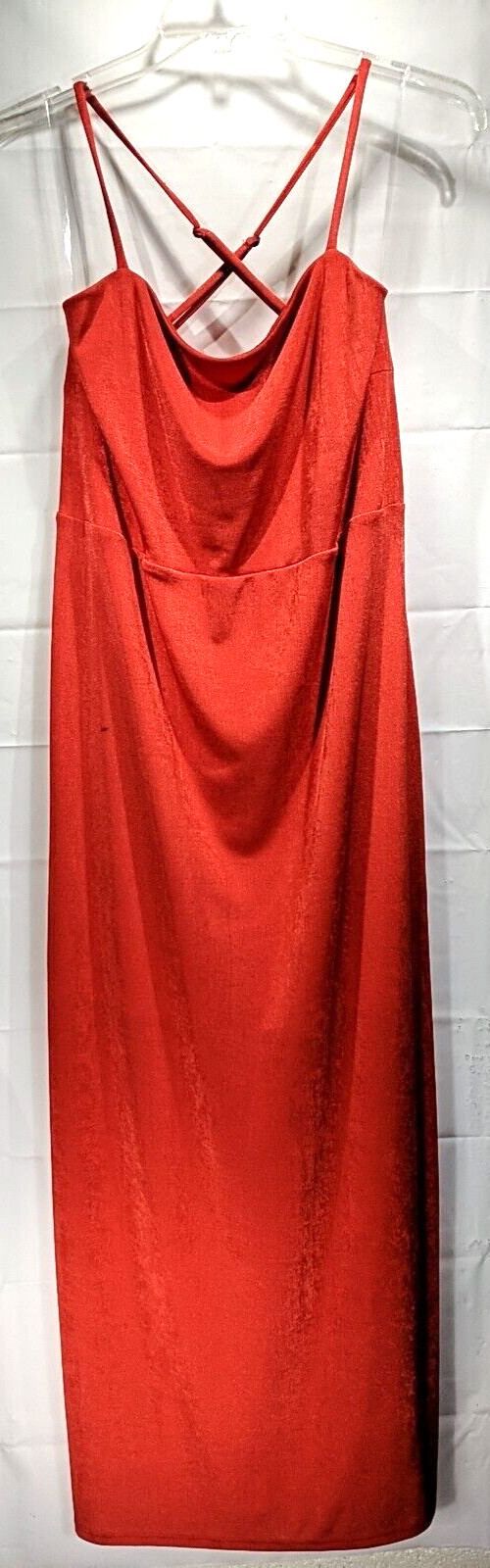 WILD FABLE Womens Maxi Dress sz XXL Red Adj-Strap Lace-Up Back Lined Stretch NWT