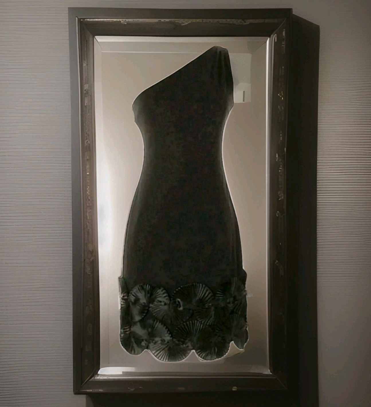 MUSE 10 One-Shoulder Black Satin Pleat Detail Knit Cocktail Dress NWT $199