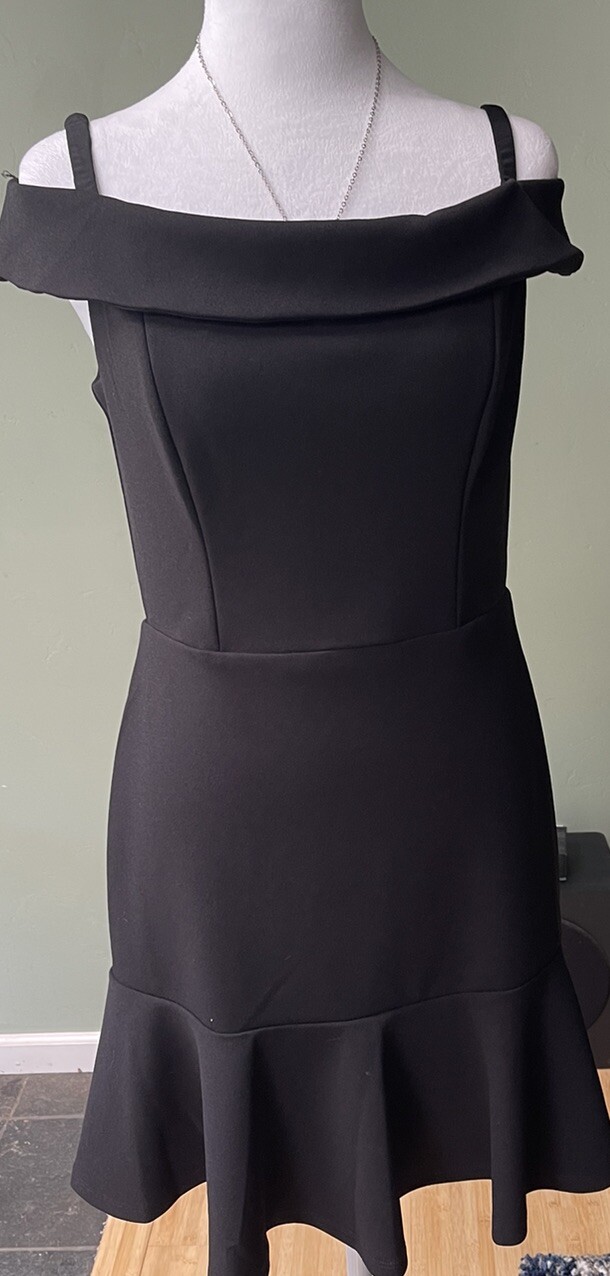 ABS Collection Black Lined Dress Poly Spandex Women’s Sz 6 NWOT