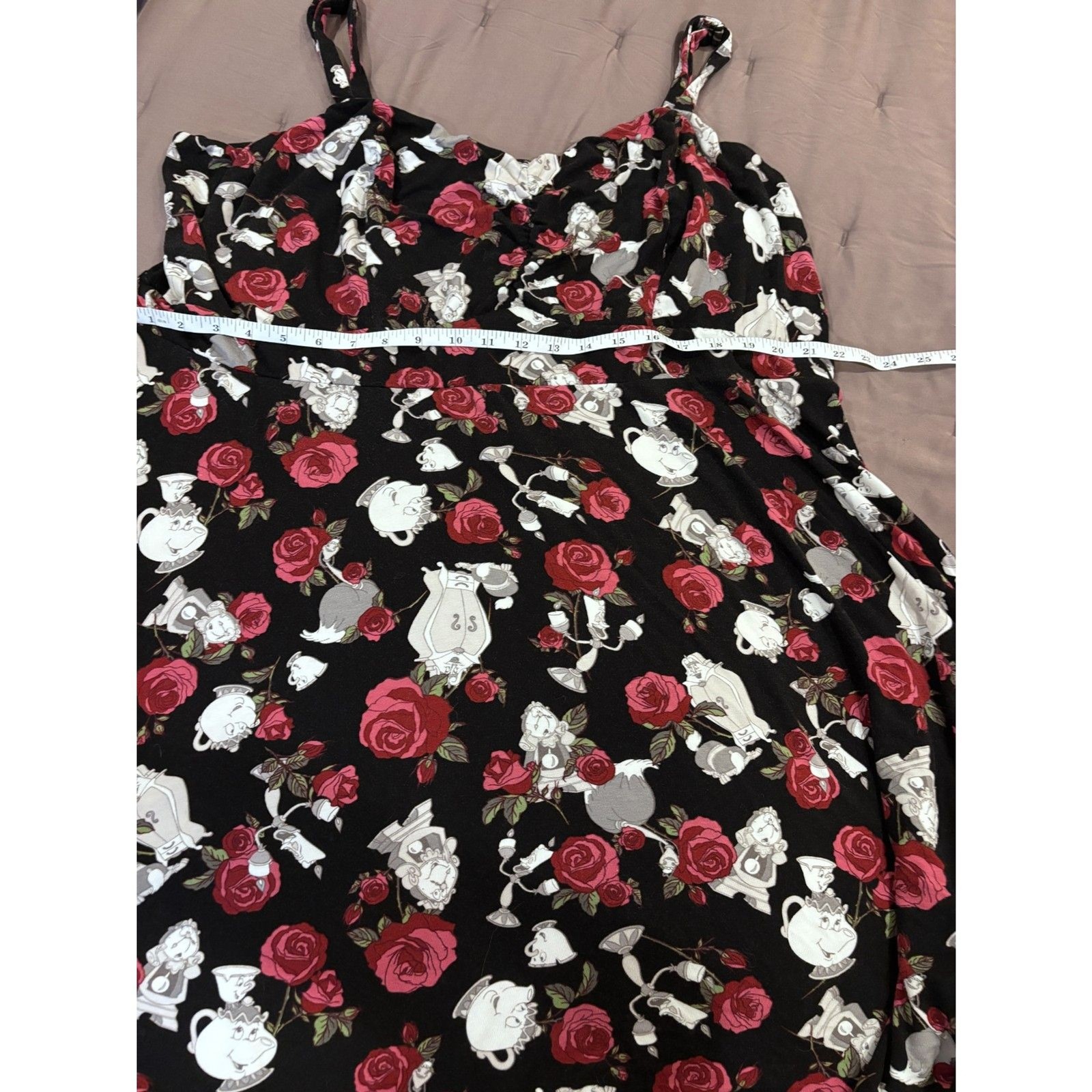 Disney Beauty and the Beast Rose Character Dress Women’s Size 4 Midi Cami
