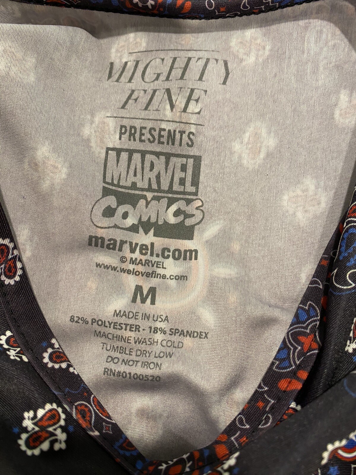 Mighty Fine Marvel Comics Captain America Bandana Dress M