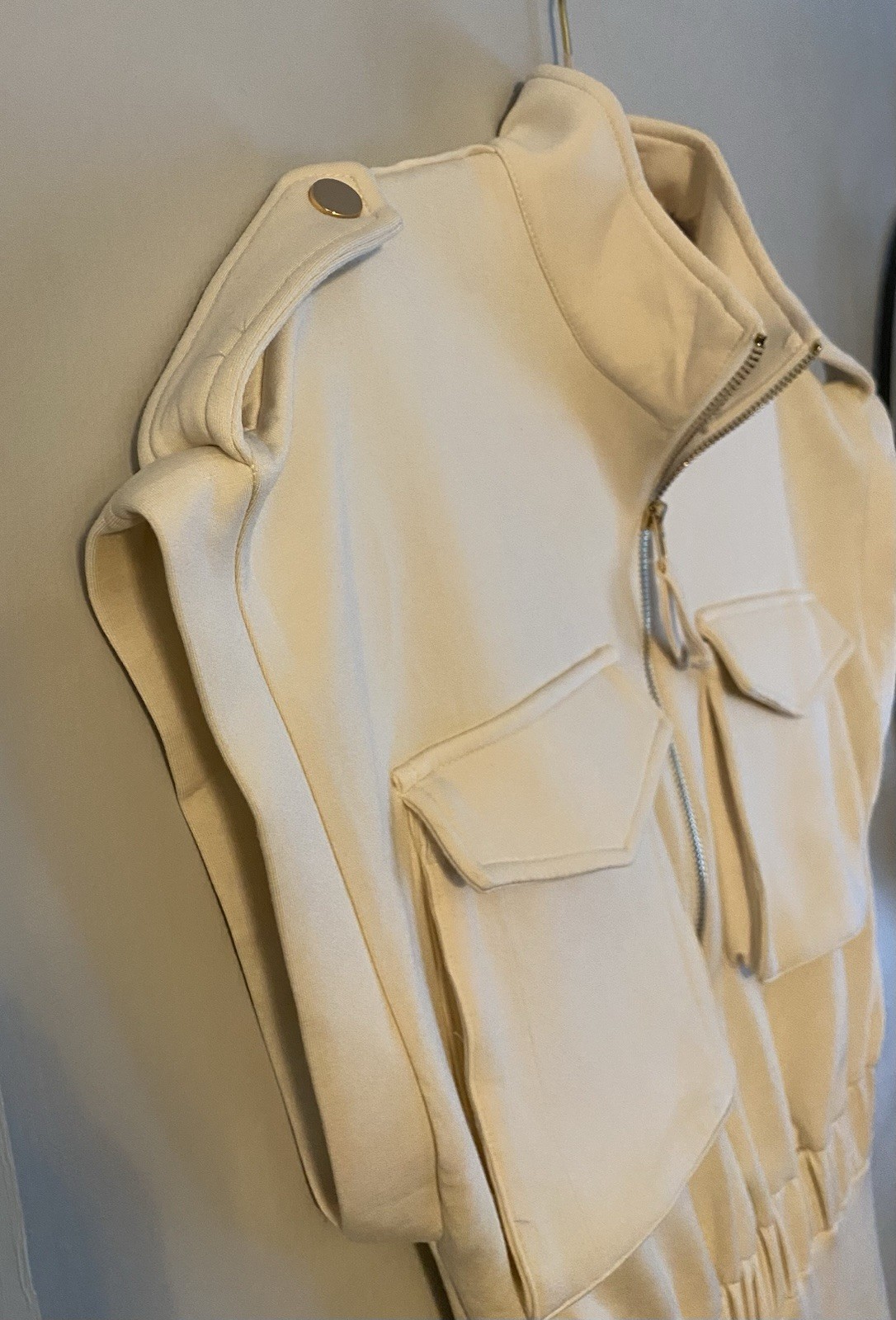 BADDIEVILLE Always On Time Zip Cargo Dress. Elastic Waist & Chest Pockets Sz Med