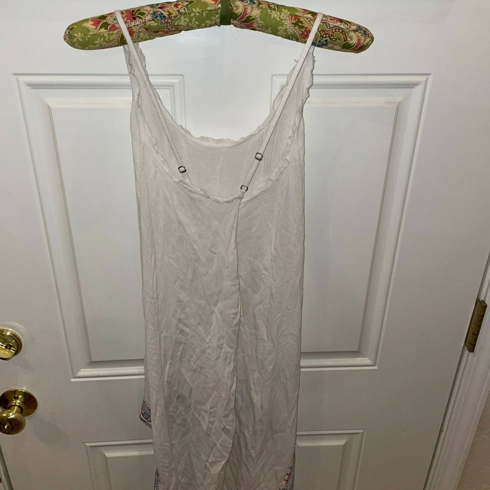 cms associates Women’s White Scoop Neck High Low Dress Size Small