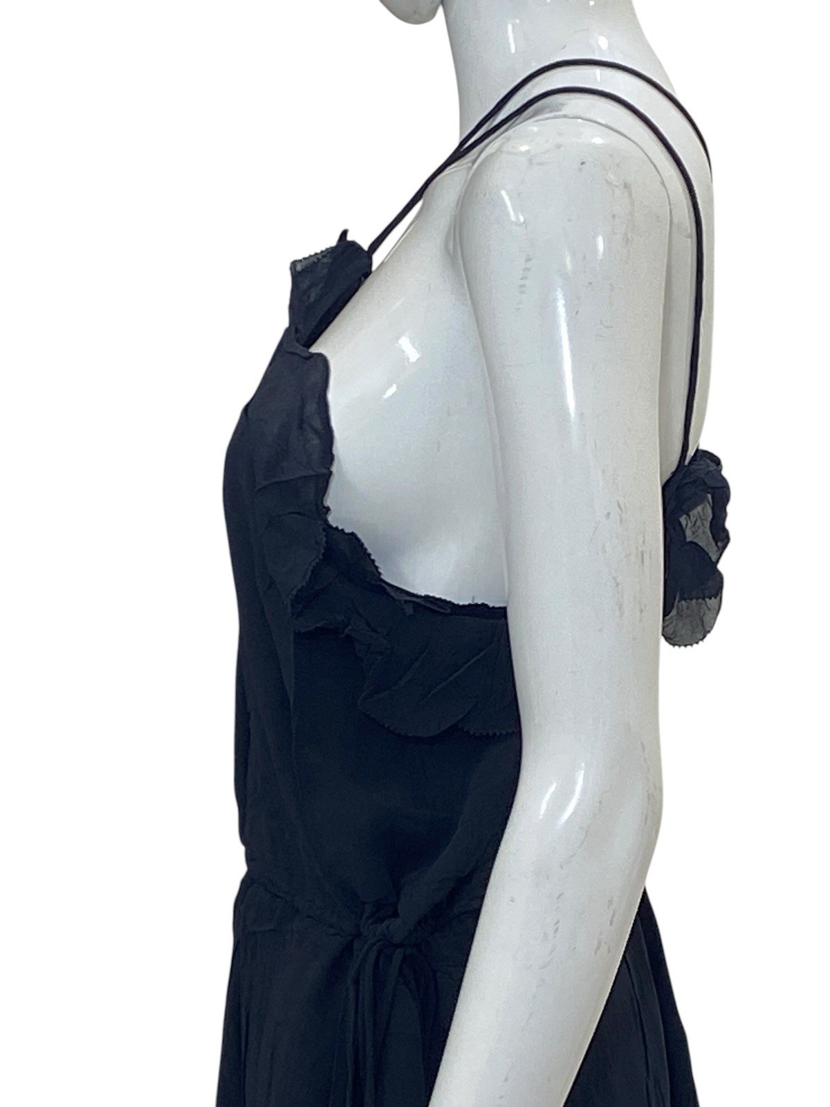 Isabel Marant Etoile Betty Vintage Spaghetti Strap Ruffle Short Mini Dress S 36
