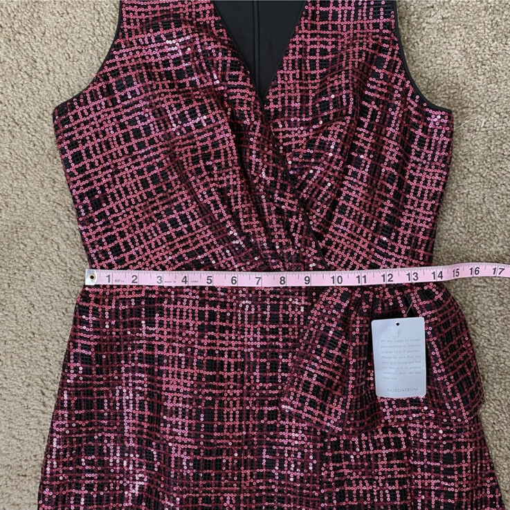 One33 Social Sequin Sheath Cocktail Dress Fuchia Pink 6