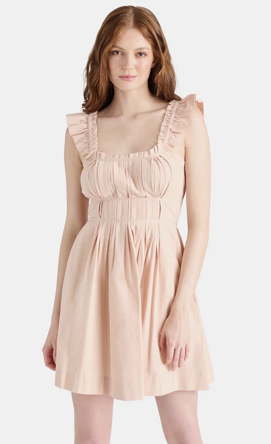 Steve Madden Blush Pink Ruffle Strap Mini Dress Size Small