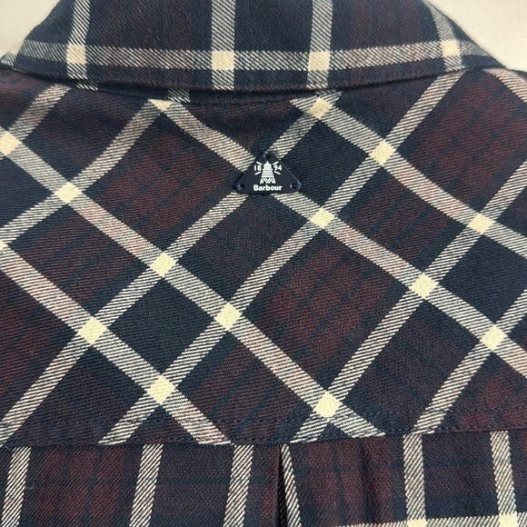 Barbour Women’s Millcross Dress Java Check Size 4 Long Sleeve Organic Cotton