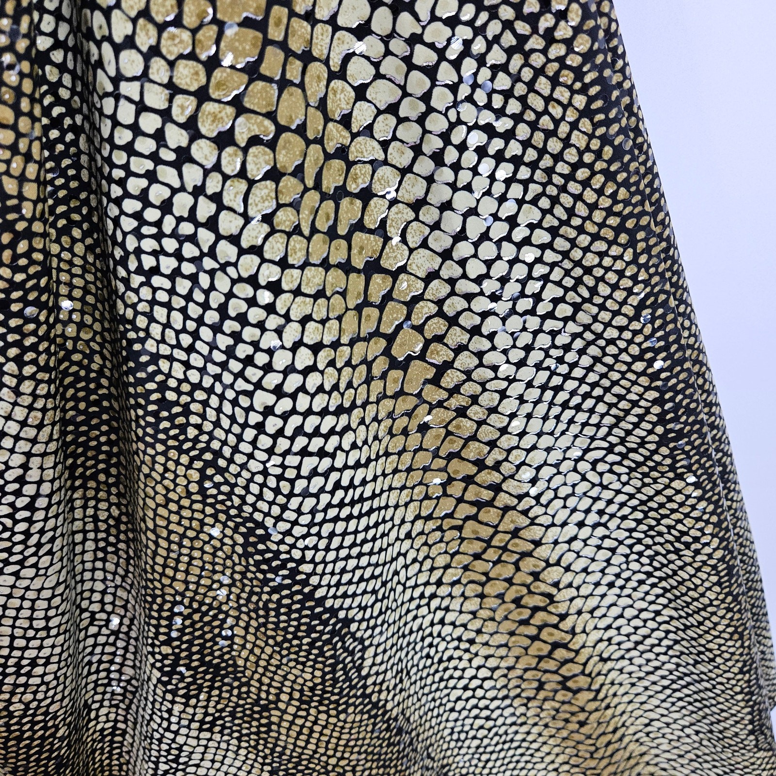 Vintage Cache Dress Green Snakeskin Print One shoulder Asymmetrical y2K Size L