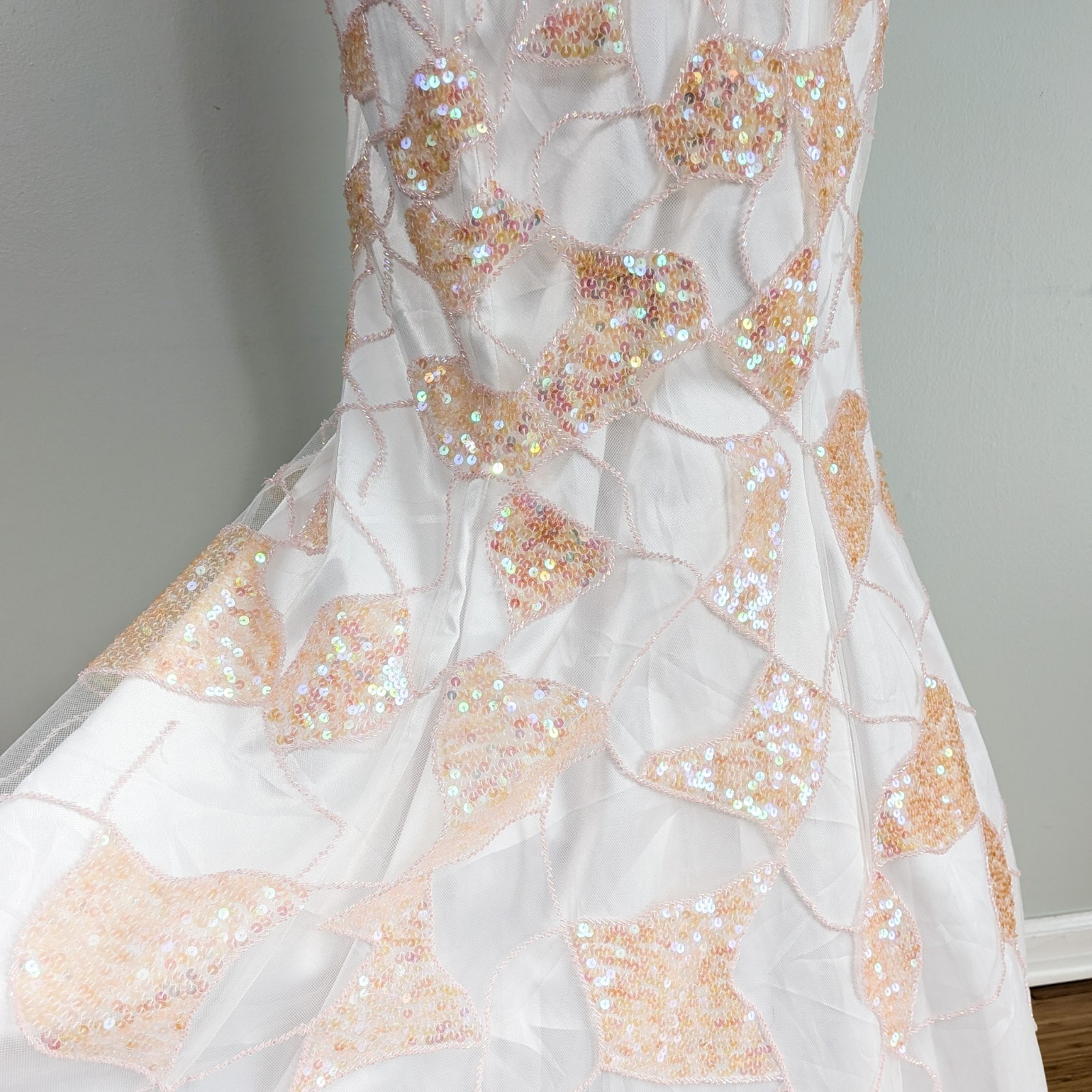 Cassandra Stone Prom Dress Maxi Gown 4 Pink Fairy Princess Mermaid Bead Halter